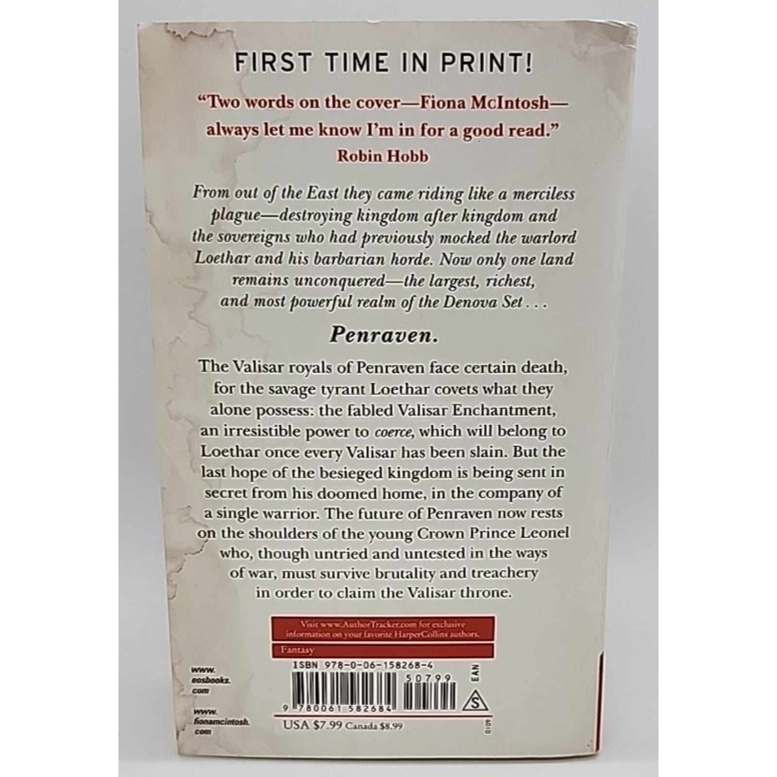 Royal Exile : Book One of the Valisar Trilogy by Fiona McIntosh (2008, Mass...