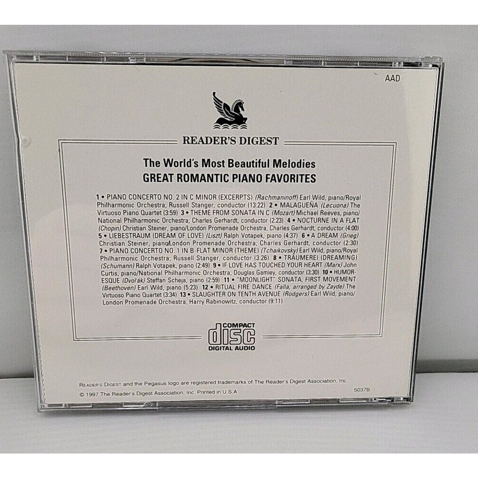 Great Romantic Piano Favorites - CD (Reader's Digest)