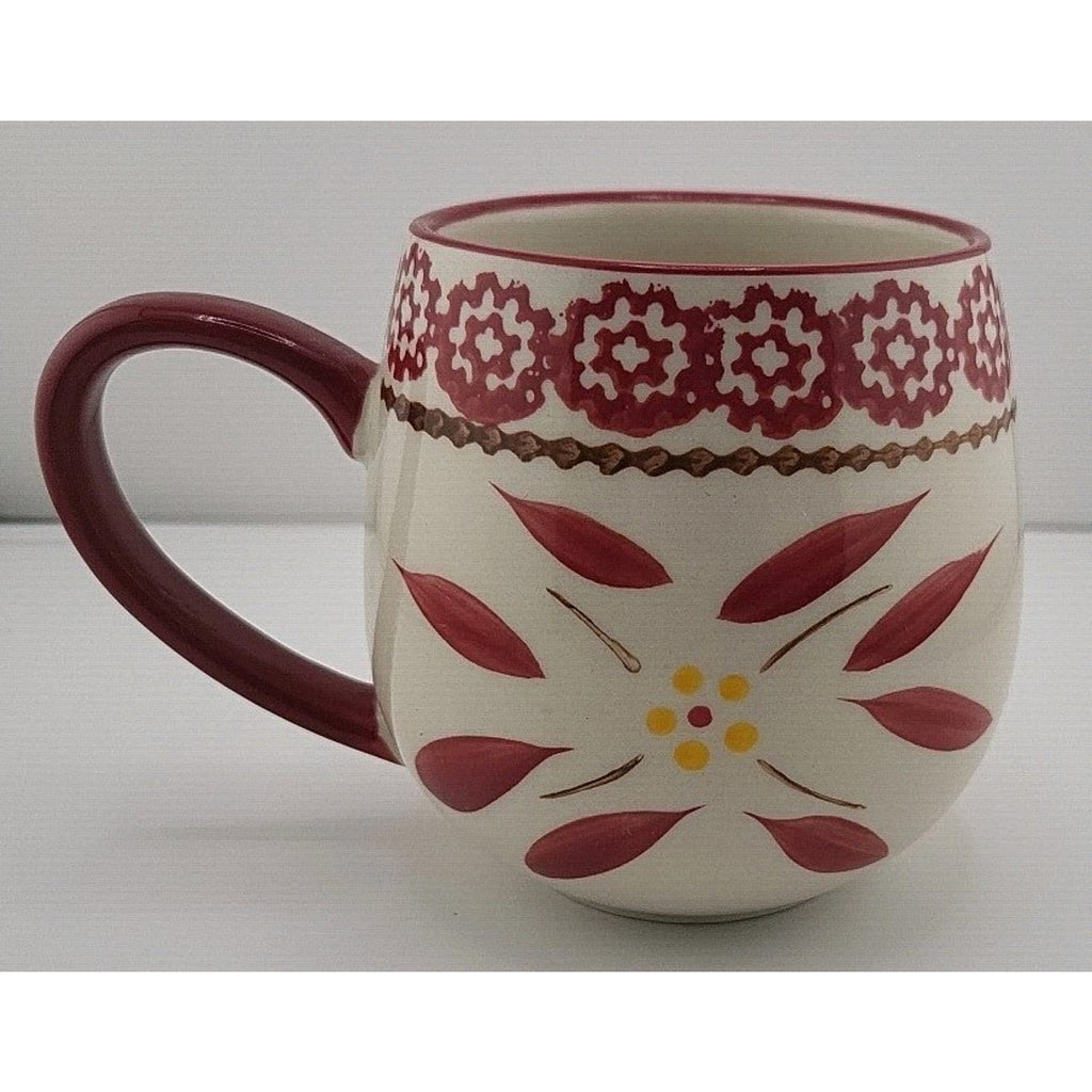 Temp-tations by Tara Old World Cranberry 14oz Mugs Set of 4