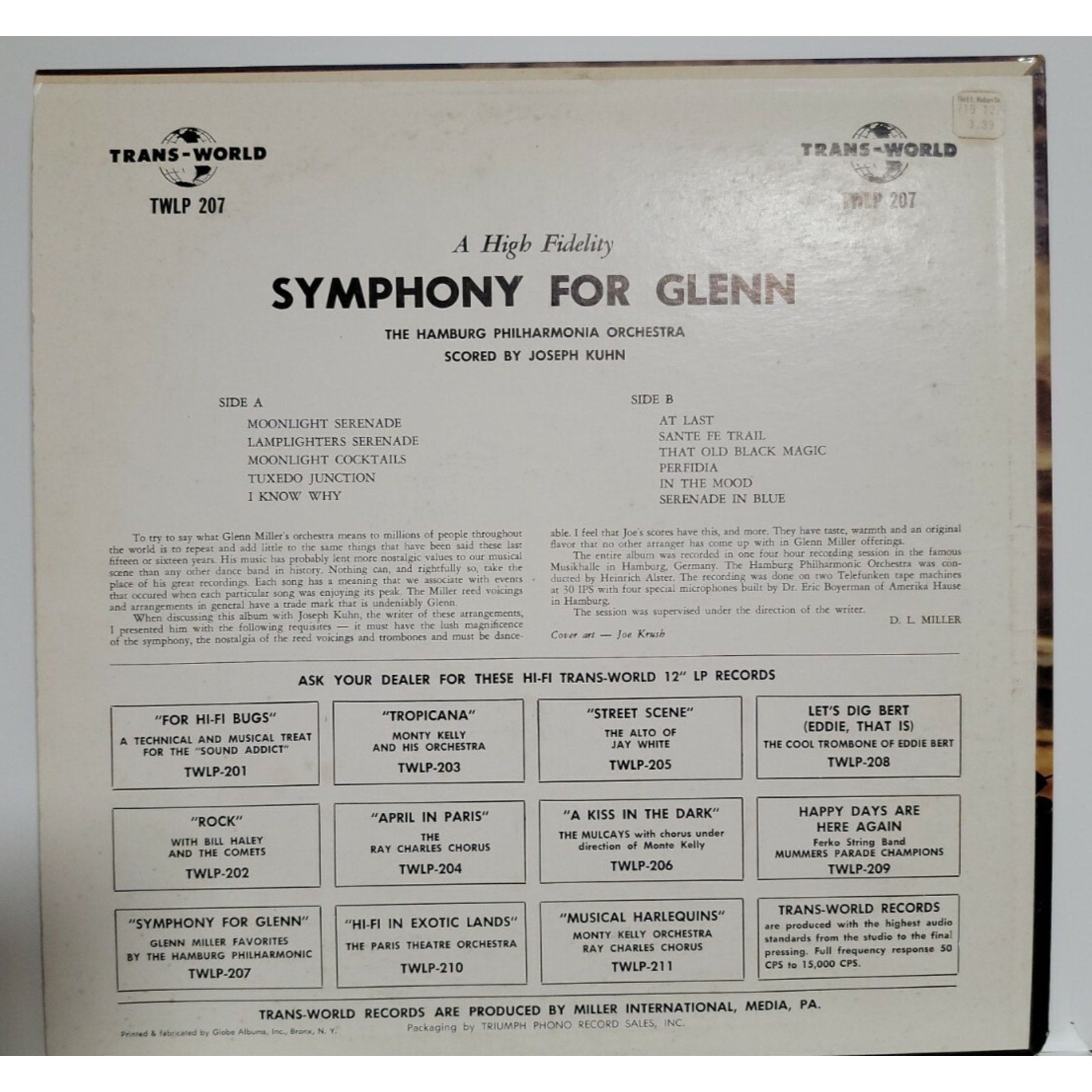 The Hamburg Philharmonia Orchestra ‎– Symphony For Glenn: A Tribute To Glenn Mi