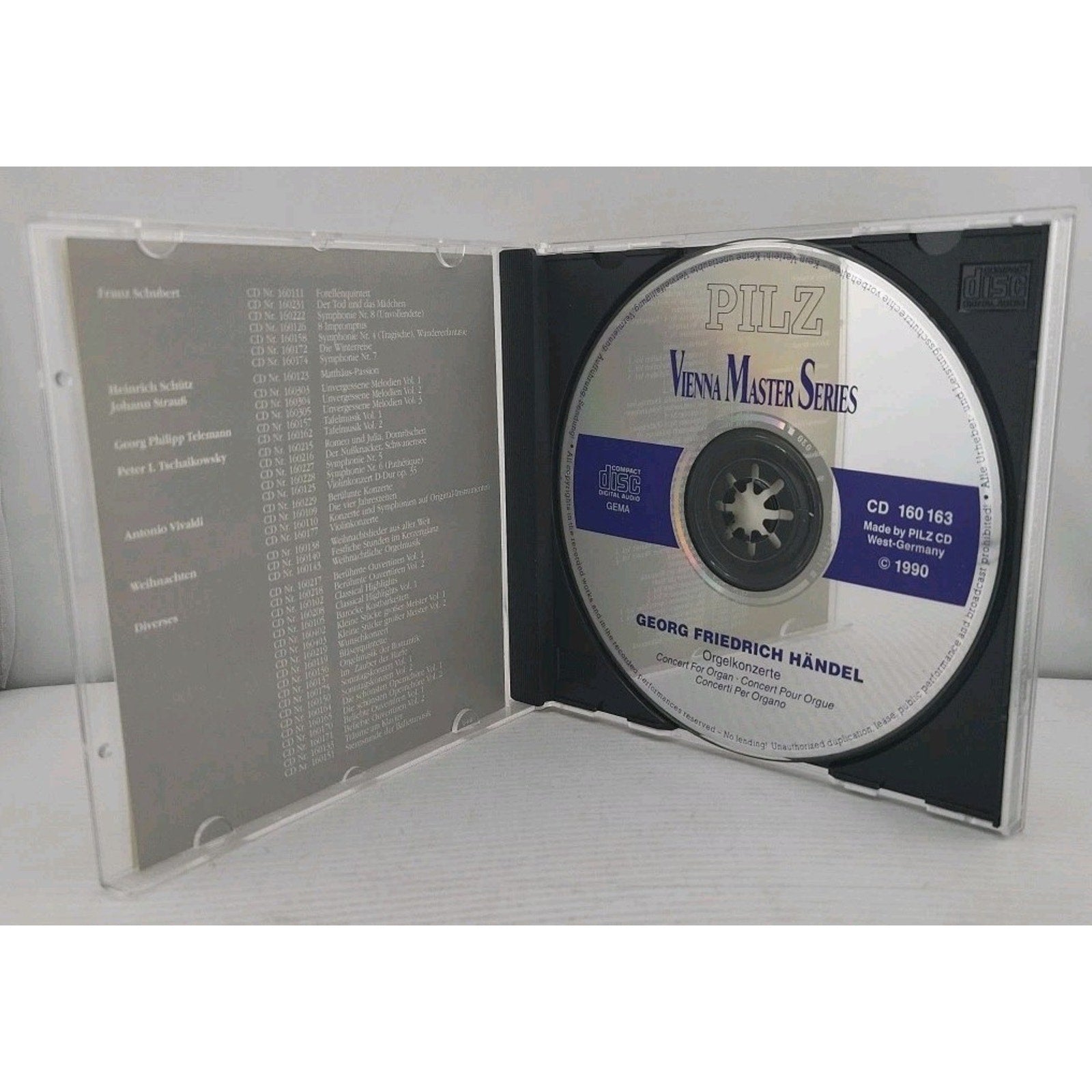 Georg Friedrich Händel Orgelkonzerte Vienna Master Series CD