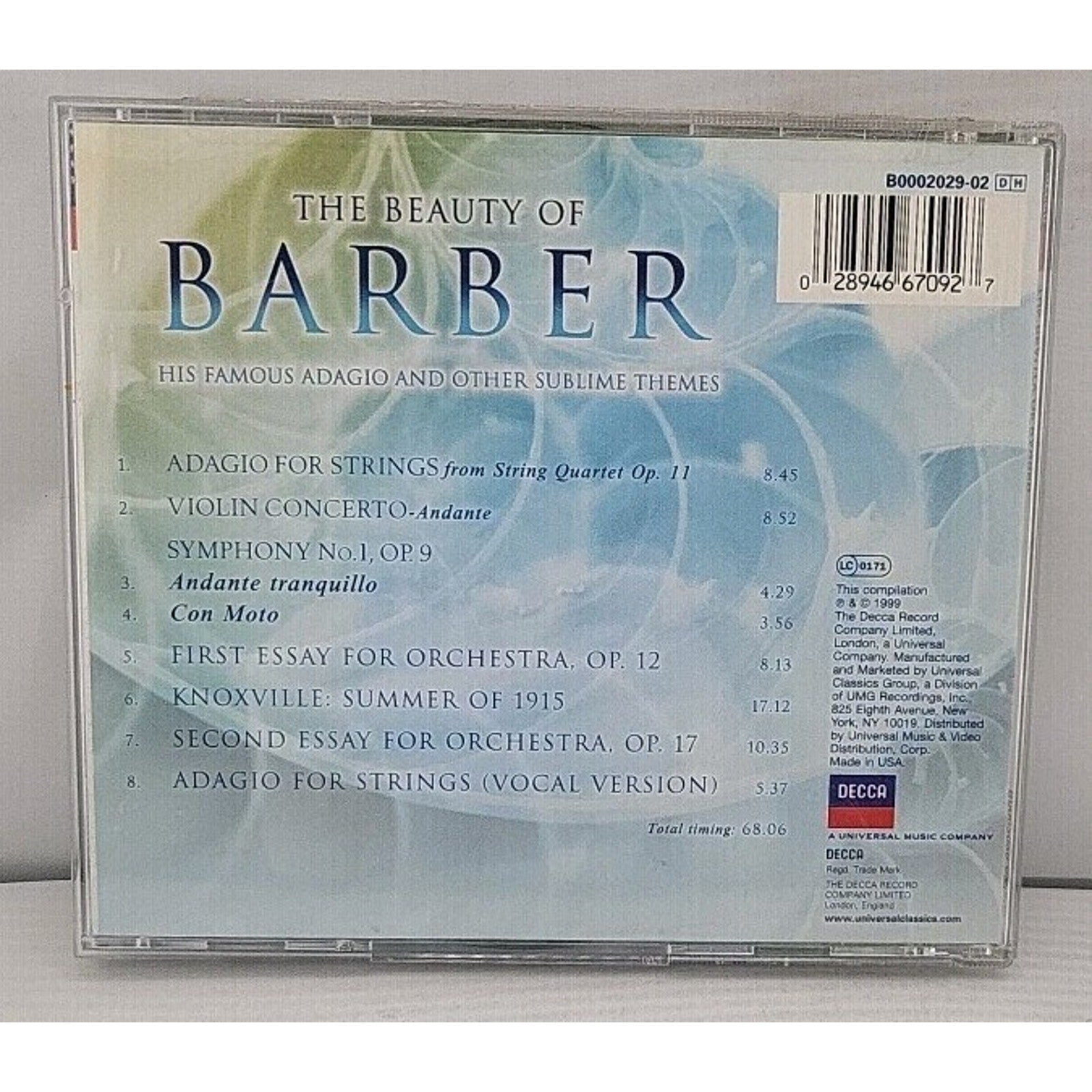 Beauty of Barber by Various (CD, 2005)