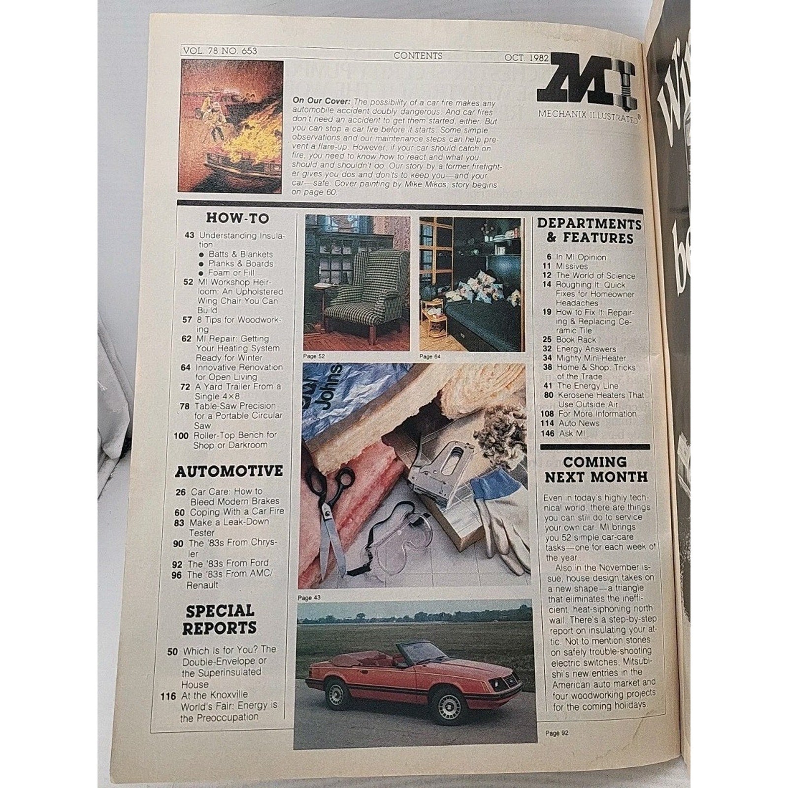 Mechanix Illustrated Magazine - October 1982 - Vol. 78 No. 653
