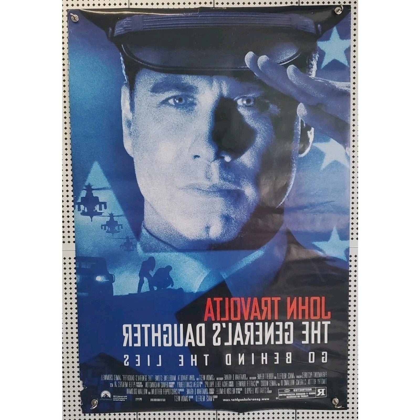Rolled 1999 The Generals Daughter Video Promo 1 Sheet Movie Poster *TORN*