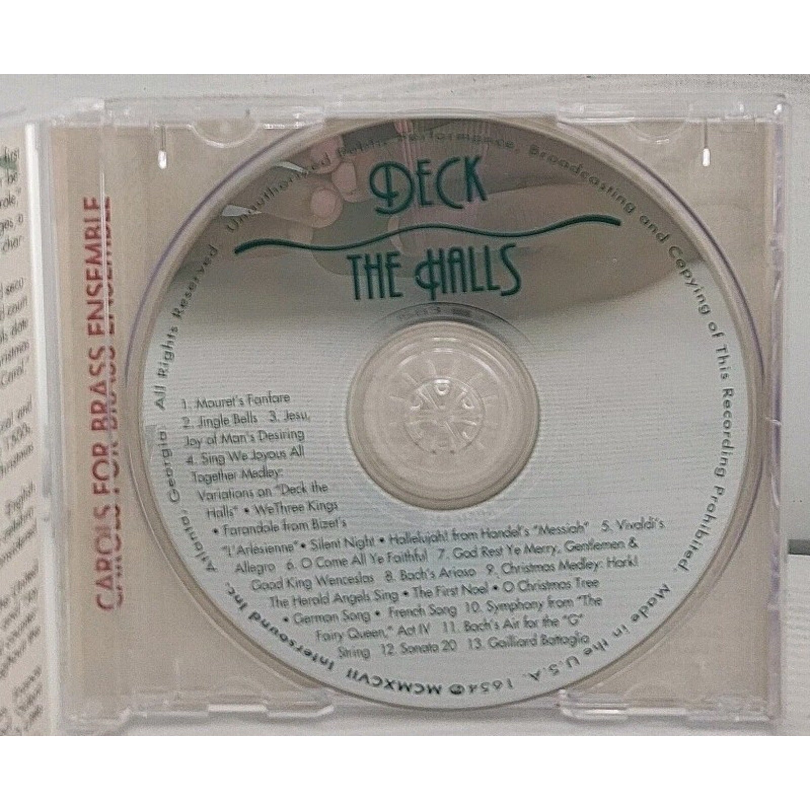 Deck the Halls Carols for Brass Ensemble Music CD