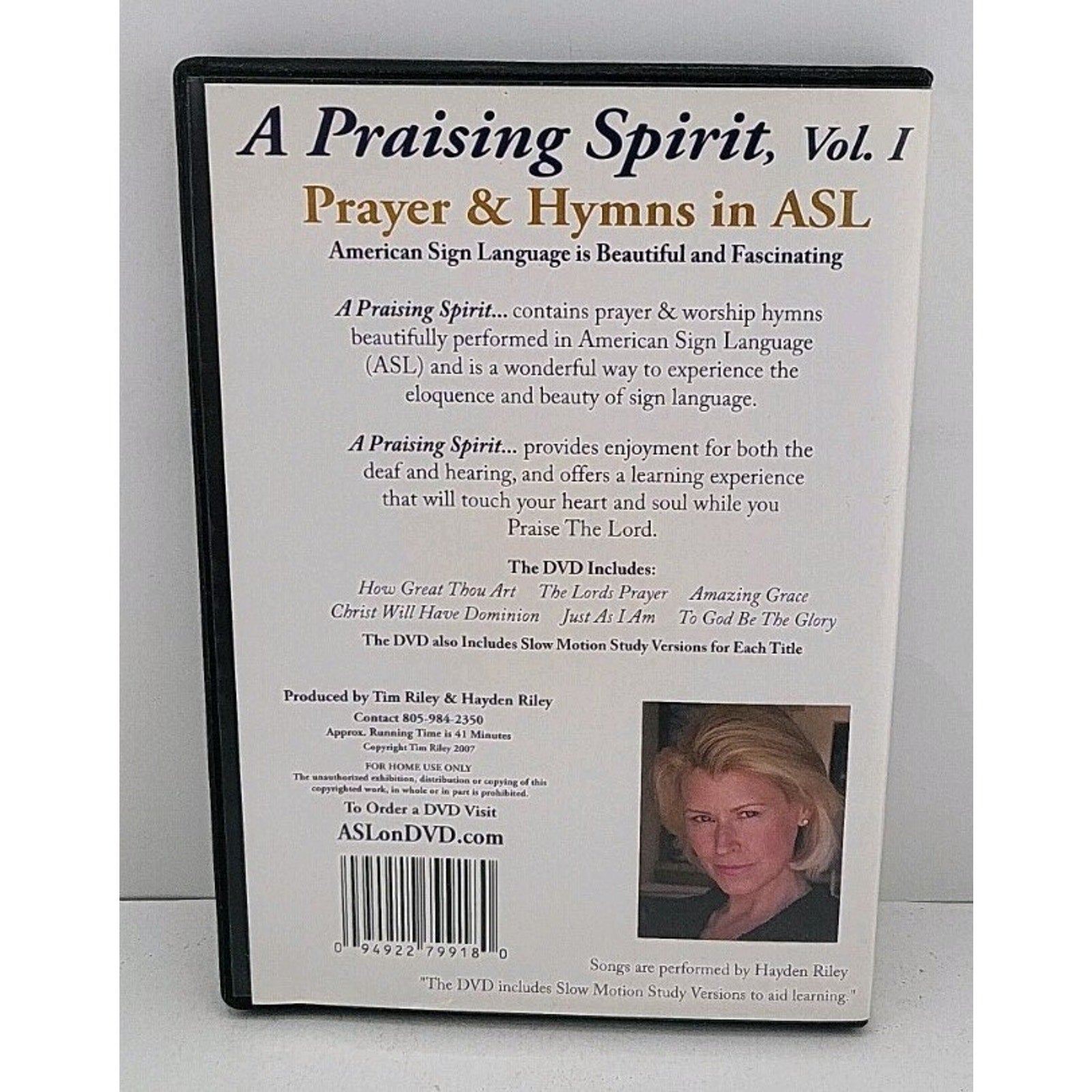A Praising Spirit Vol. 1 Prayer & Hymns In ASL DVD