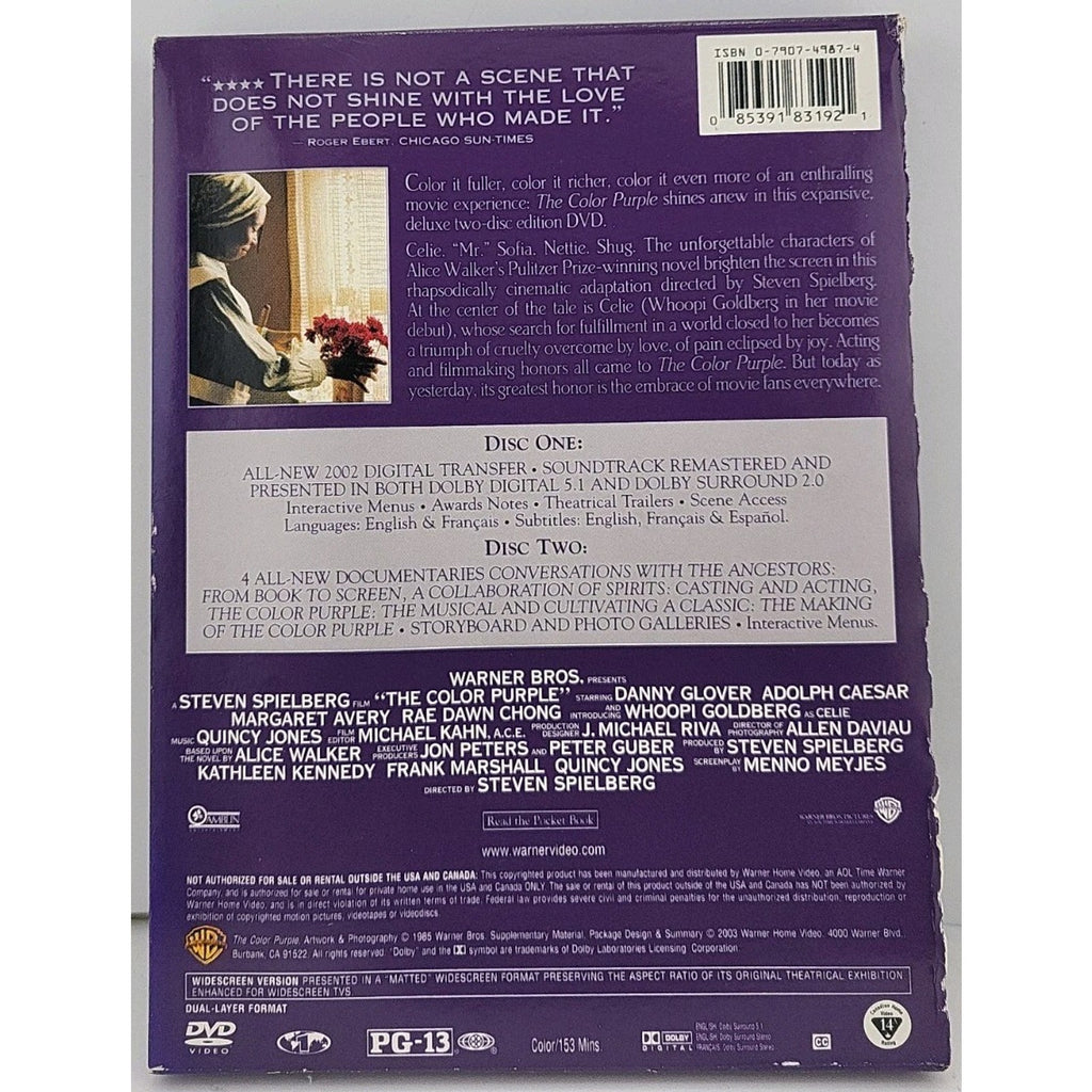 Color Purple (DVD, 1985)