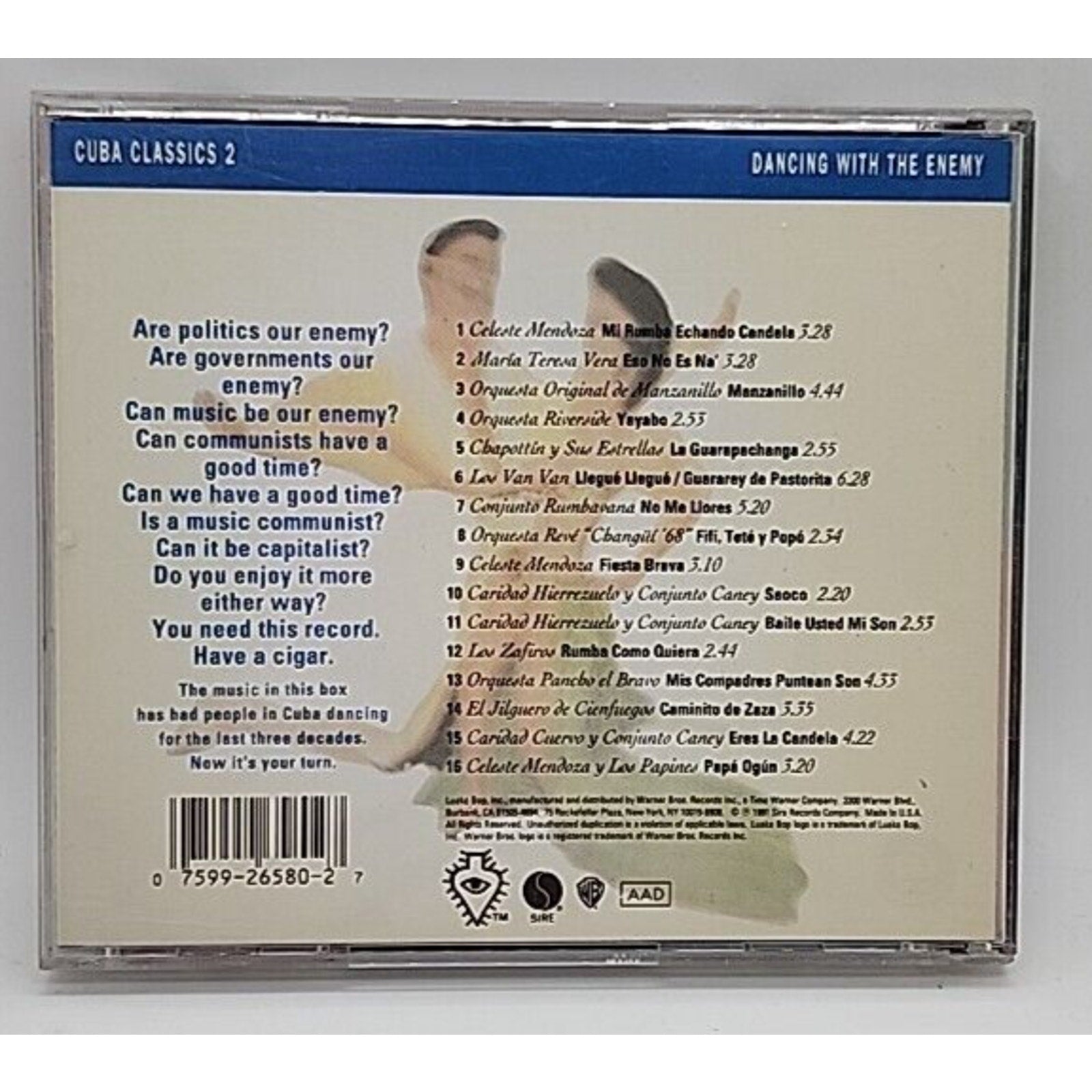 Cuba Classics, Vol. 2: Dancing with the Enemy by Various Artists (CD, Nov-1991)