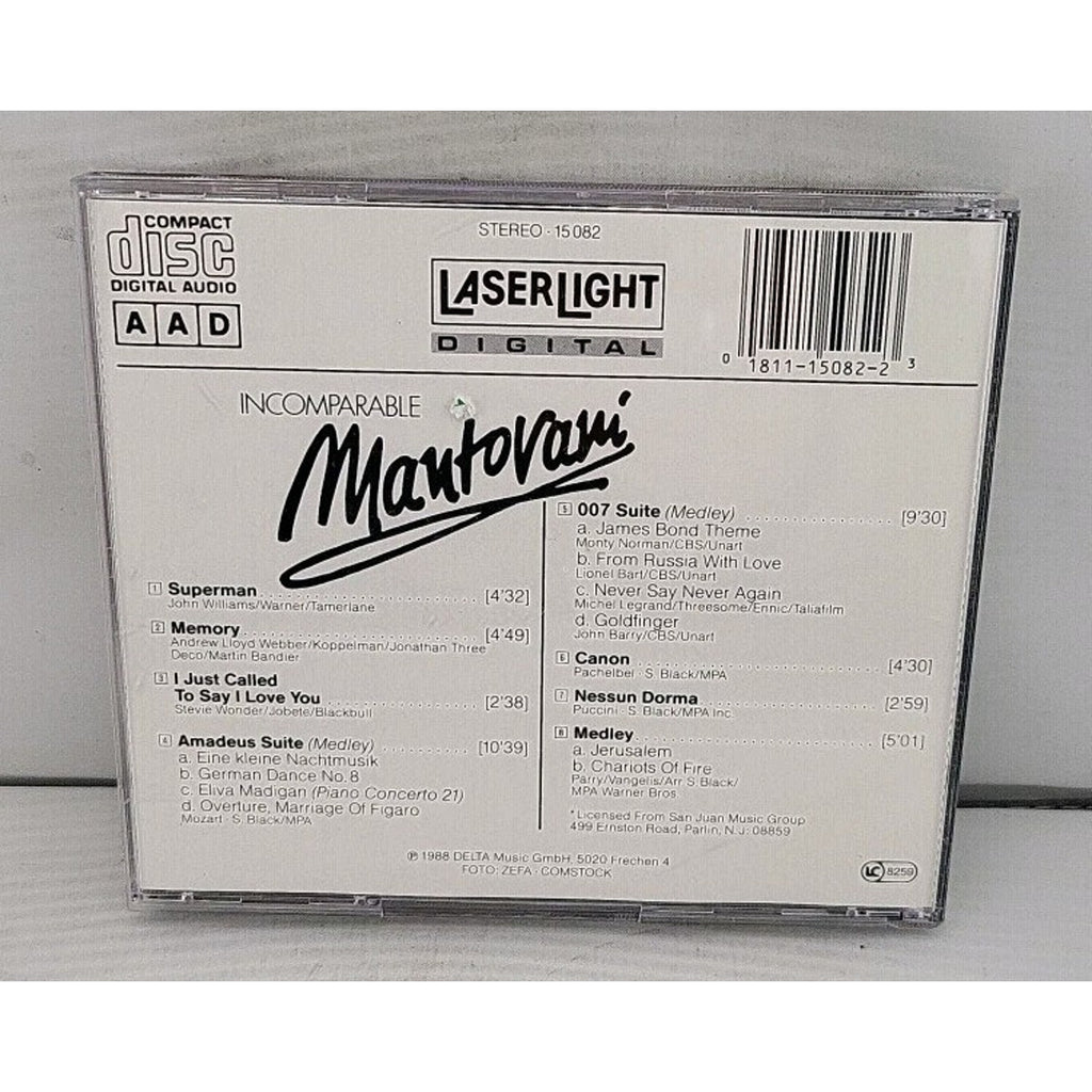 Incomparable Mantovani by Mantovani (CD, 1990)
