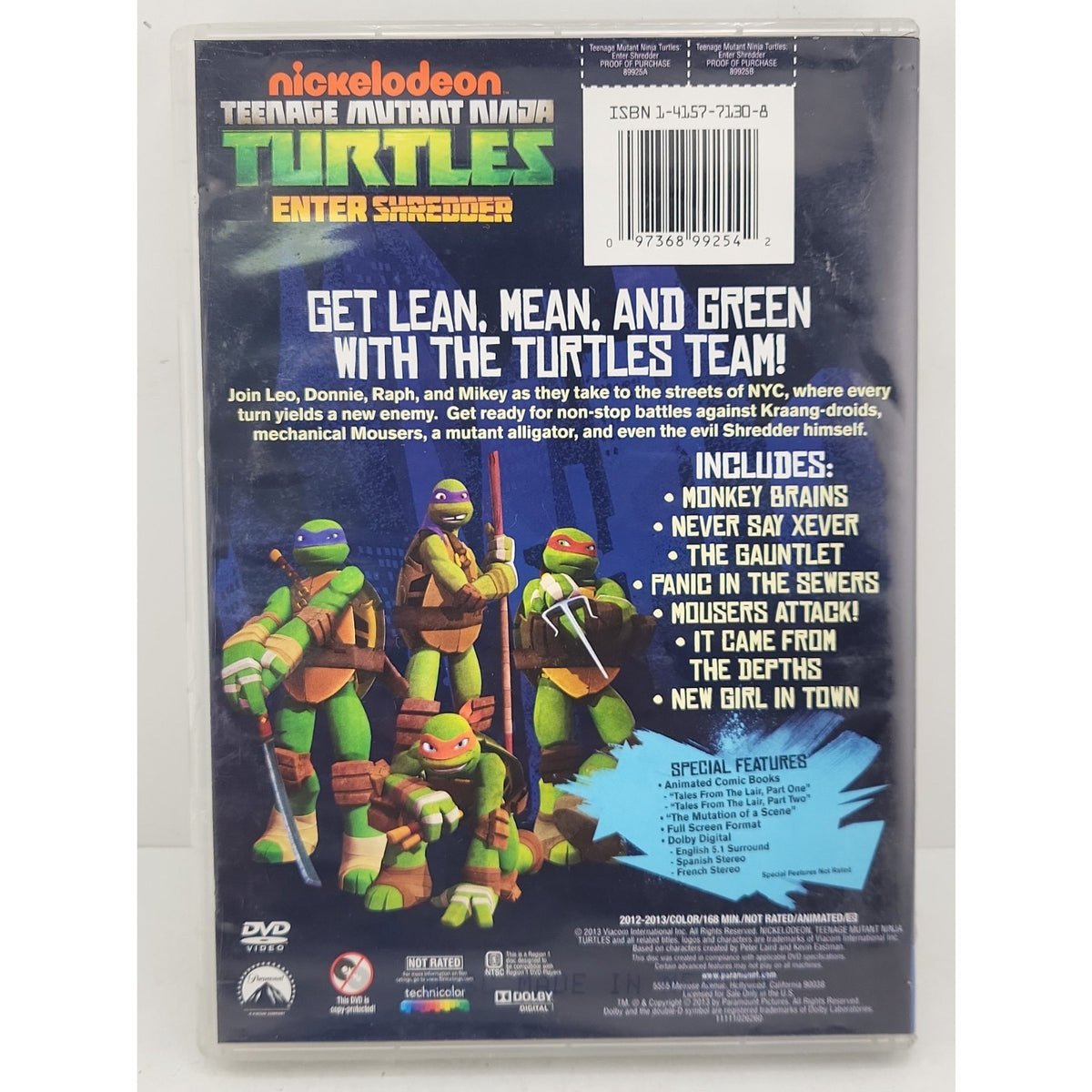 Teenage Mutant Ninja Turtles: Enter Shredder (DVD, 2012)
