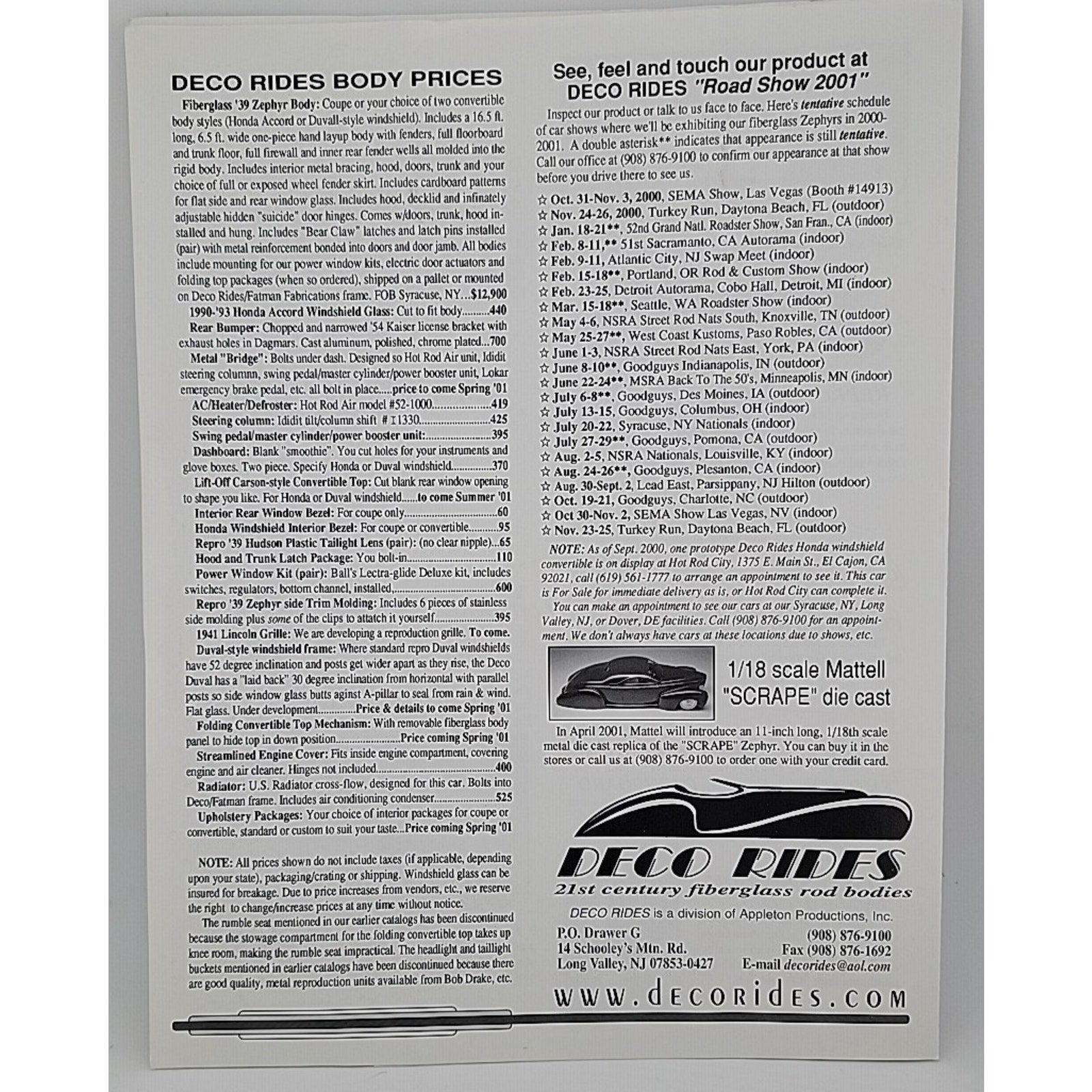 1939 Lincoln Zephyr Fiberglass Coupe And Convertible Deco Rides Brochure