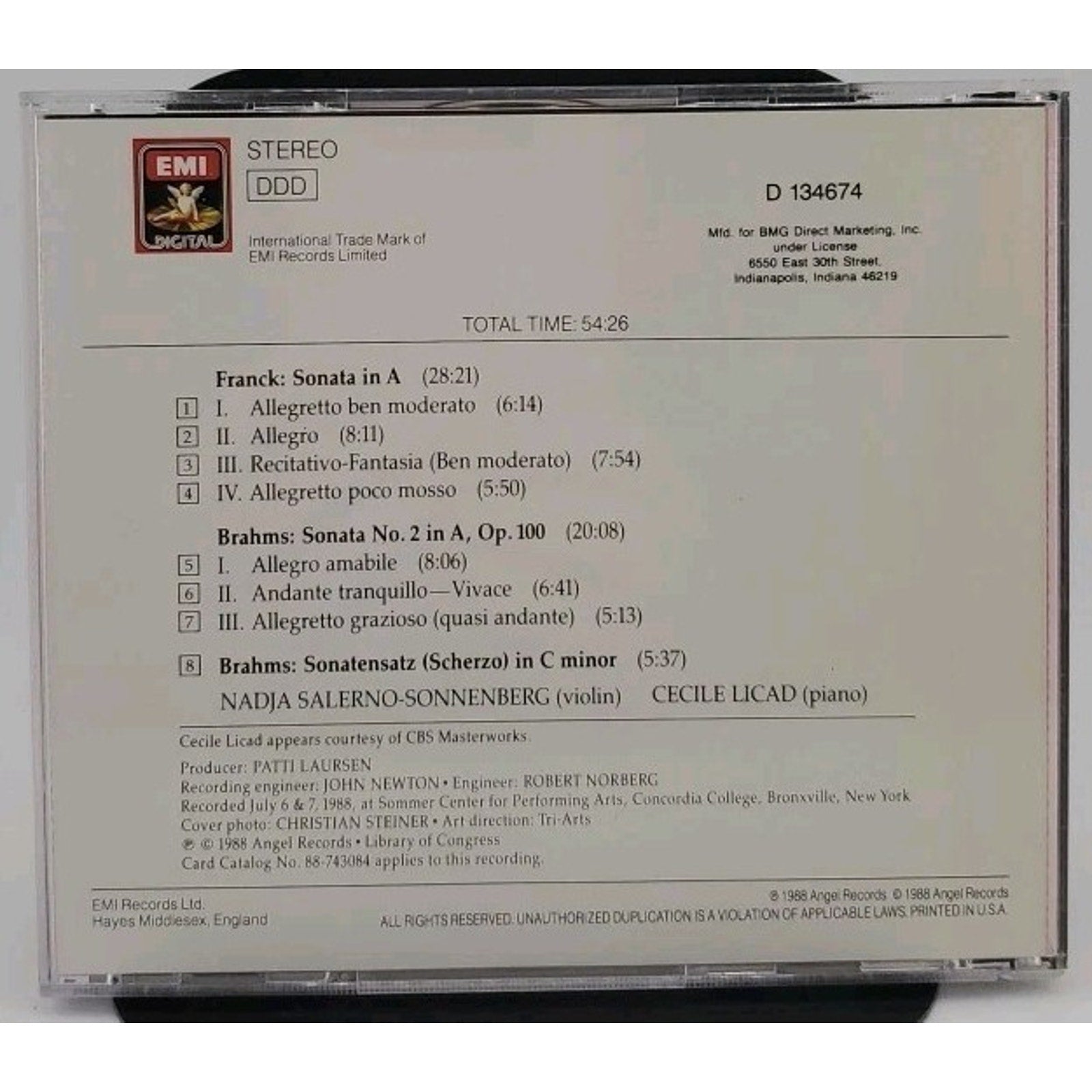 Nadja Salerno-Sonnenberg & Cecile Licad (CD)