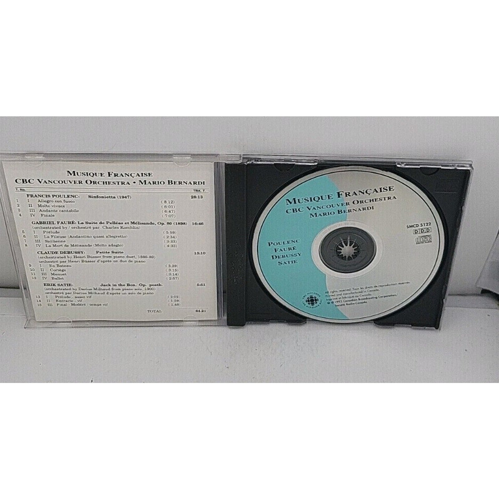 Musique Francaise CBC Vancouver Orchestra - Mario Bernardi CD