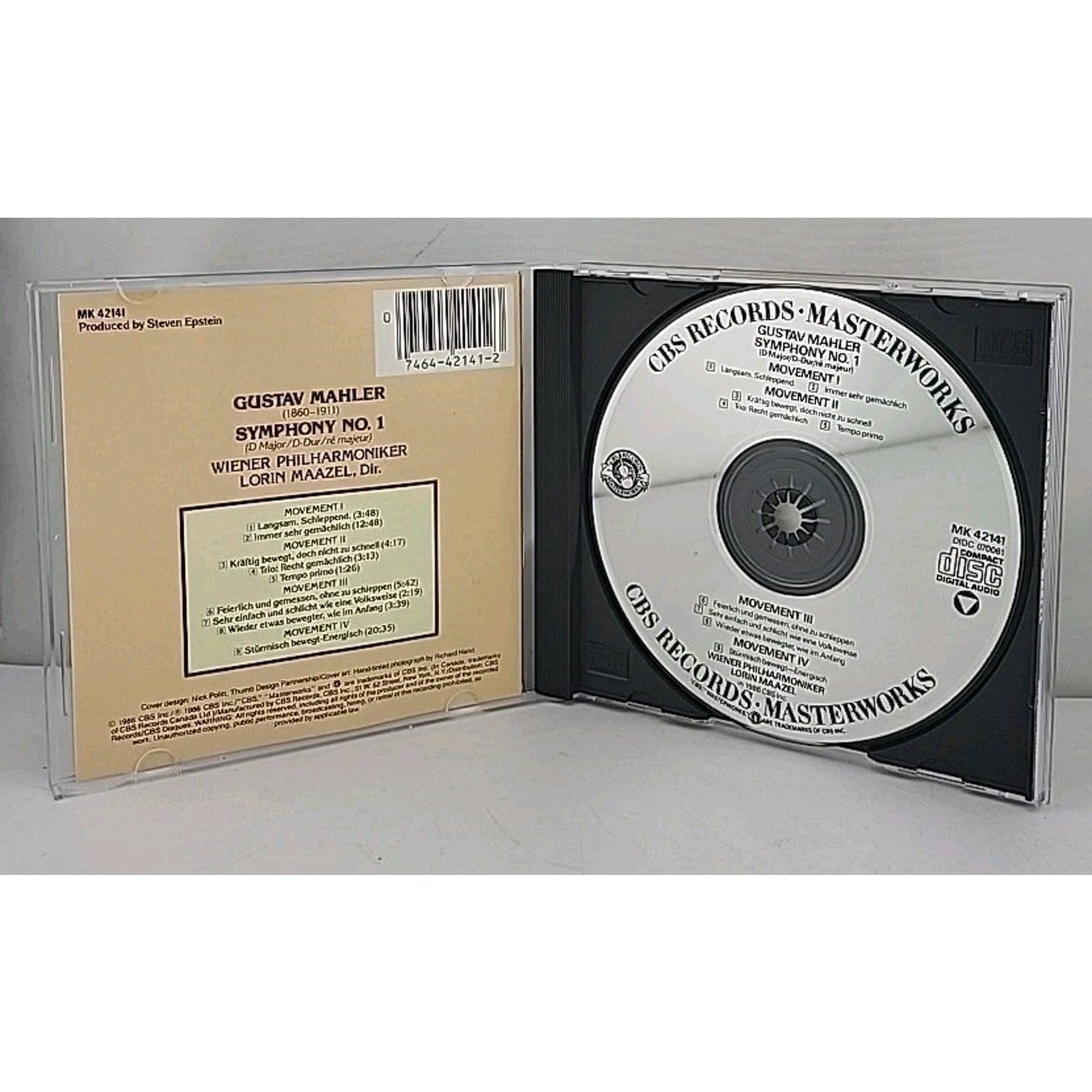 Mahler w/ Wiener Philharmoniker & Lorin Maazel 1986 CBS Masterworks CD