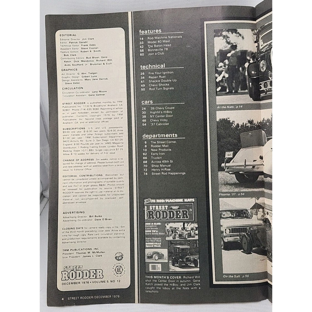 Street Rodder Magazine December 1976 Vol. 5 No. 12