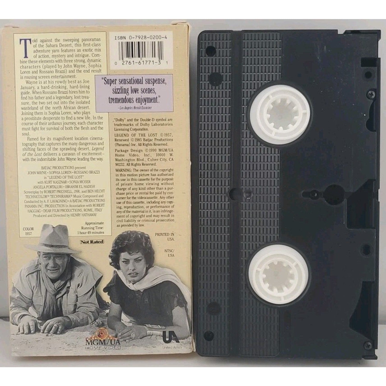 Legend of the Lost (VHS, 1990)
