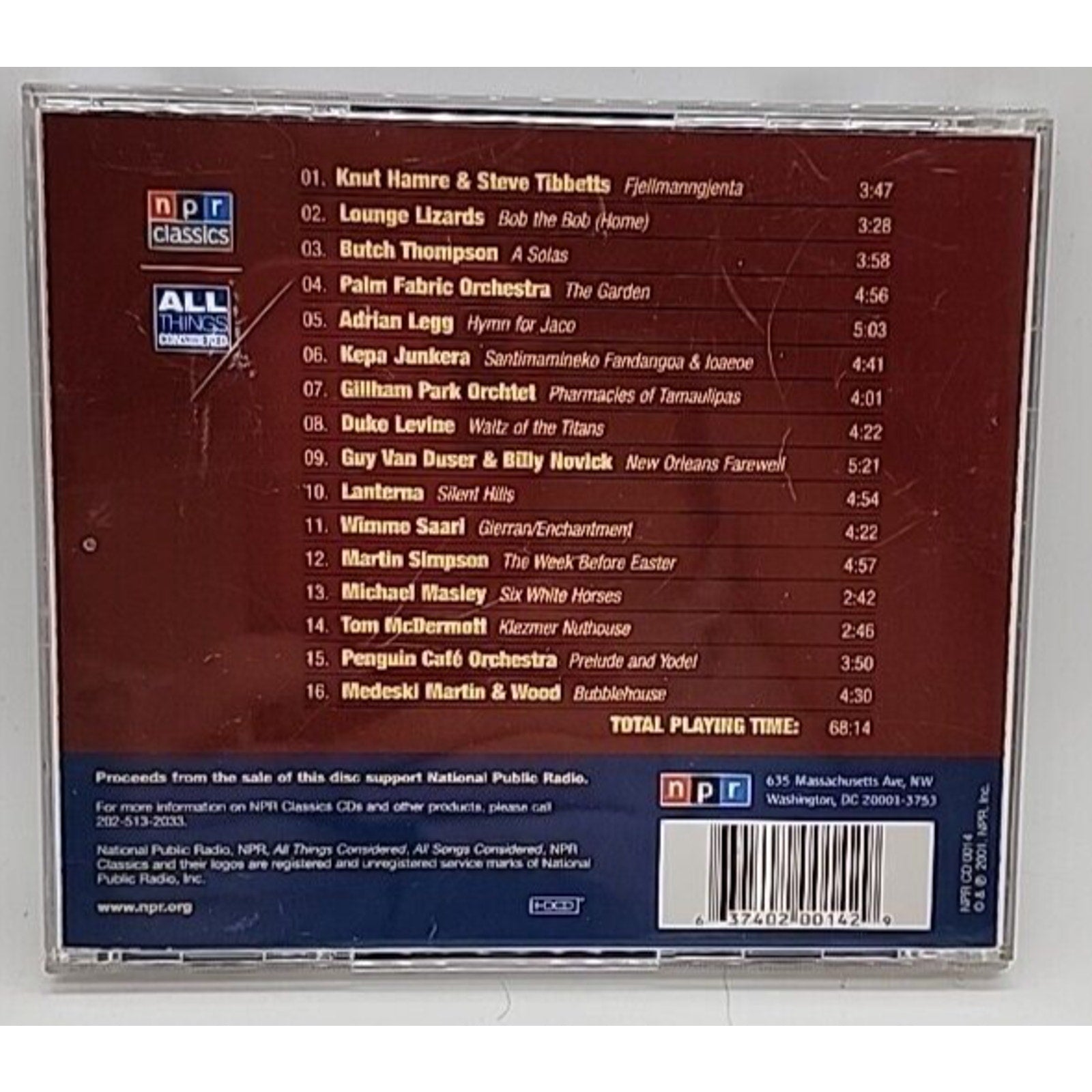All Songs Considered by Various Artists (CD, May-2001, NPR Recordings)