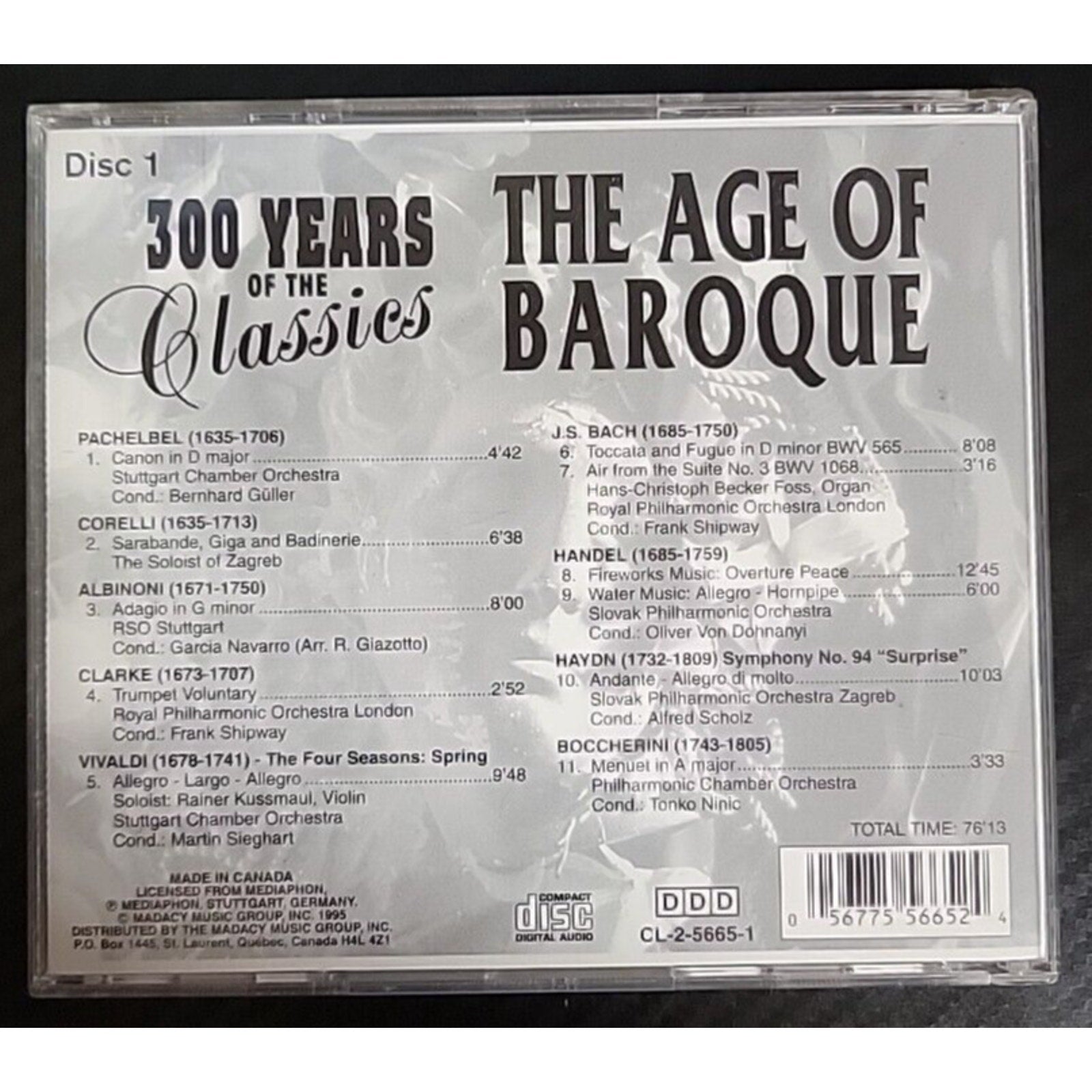 300 Years of the Classics (CD) *Disc 1 out of 4 Only*