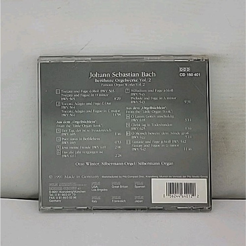 J.S. Bach – Berühmte Orgelwerke Vol. 2 CD 1988 Classical Pilz Vienna Master