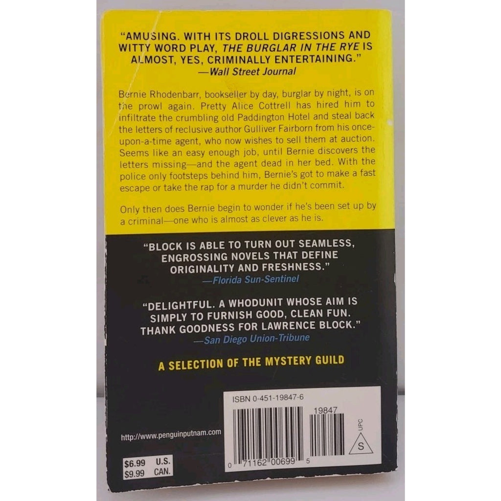Burglar in the Rye by Lawrence Block (2000, Mass Market)