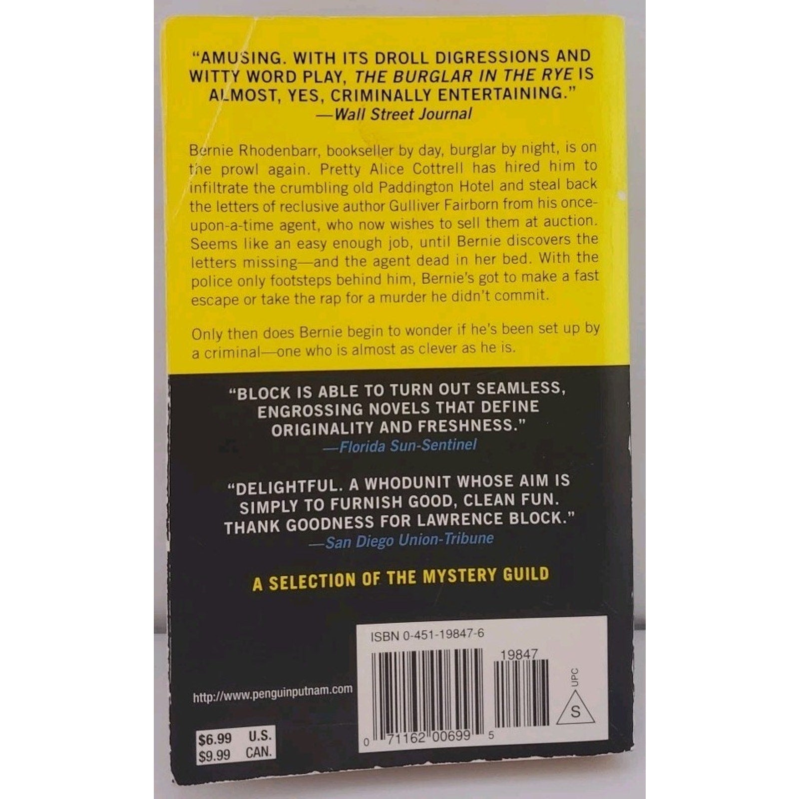 Burglar in the Rye by Lawrence Block (2000, Mass Market)