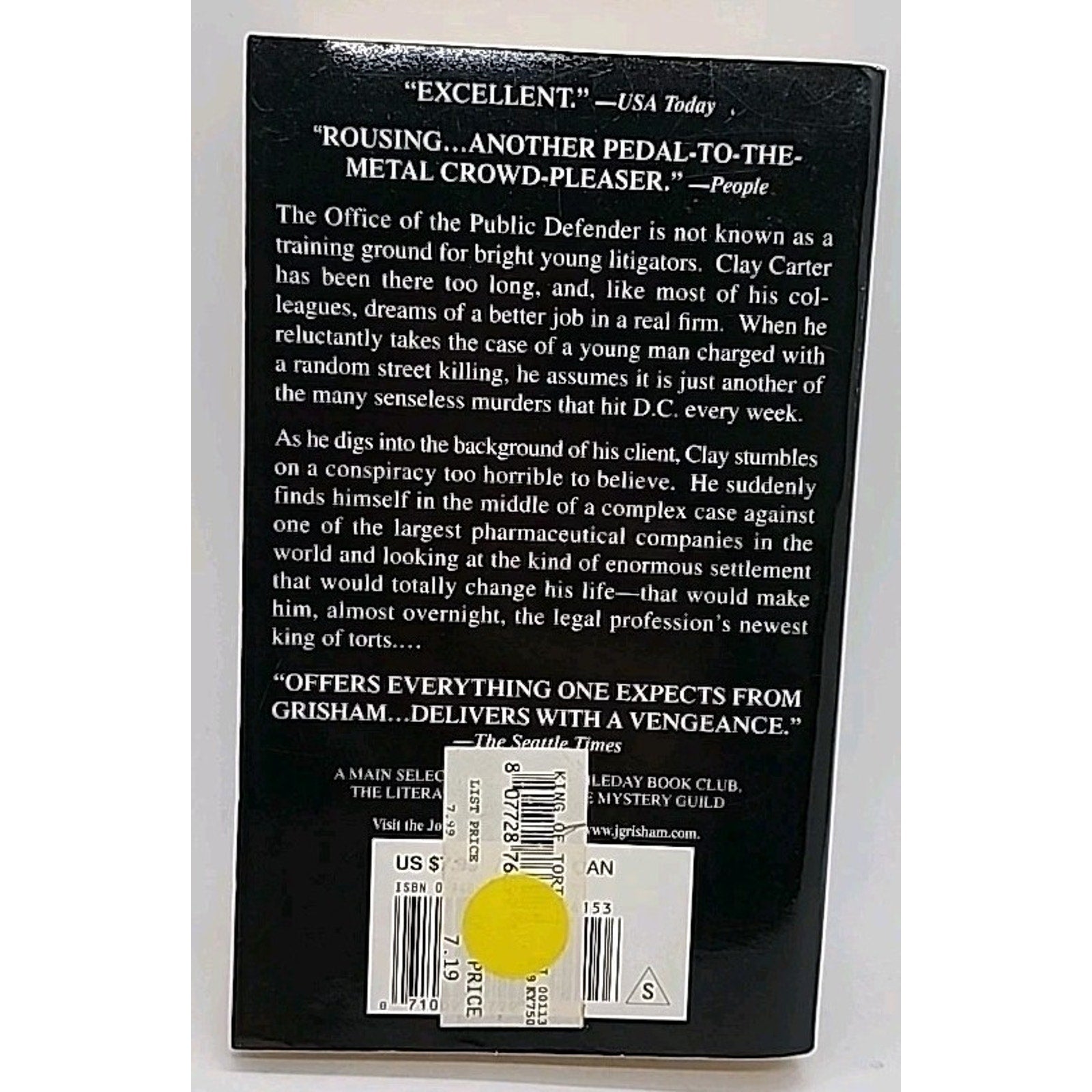 King of Torts by John Grisham (2003, Mass Market)