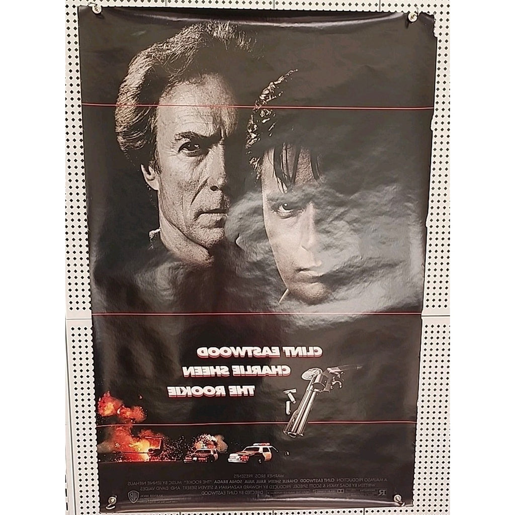 The Rookie Movie Poster 2 Sided Original 27x40 Clint Eastwood Charlie Sheen
