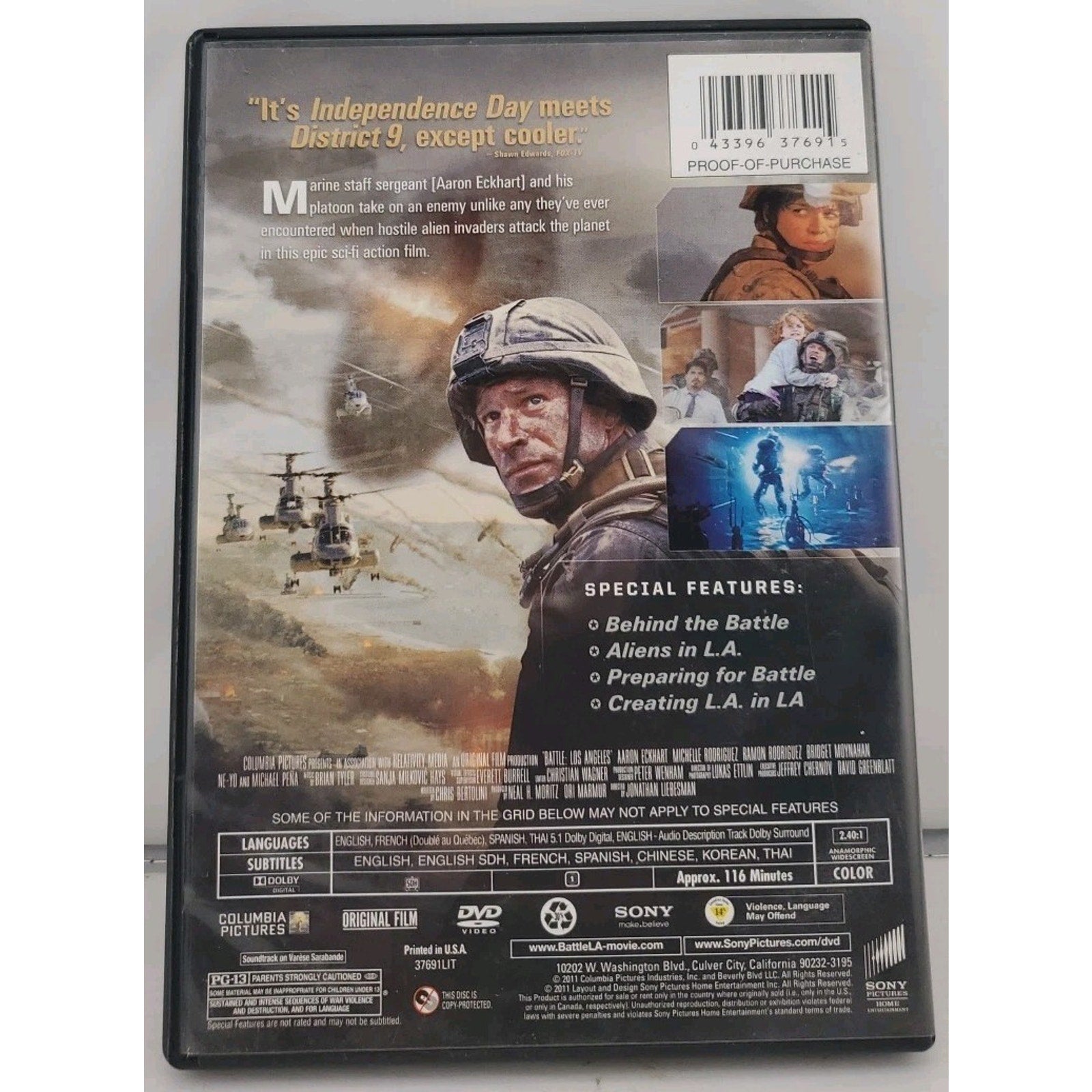 Battle: Los Angeles (DVD, 2011)