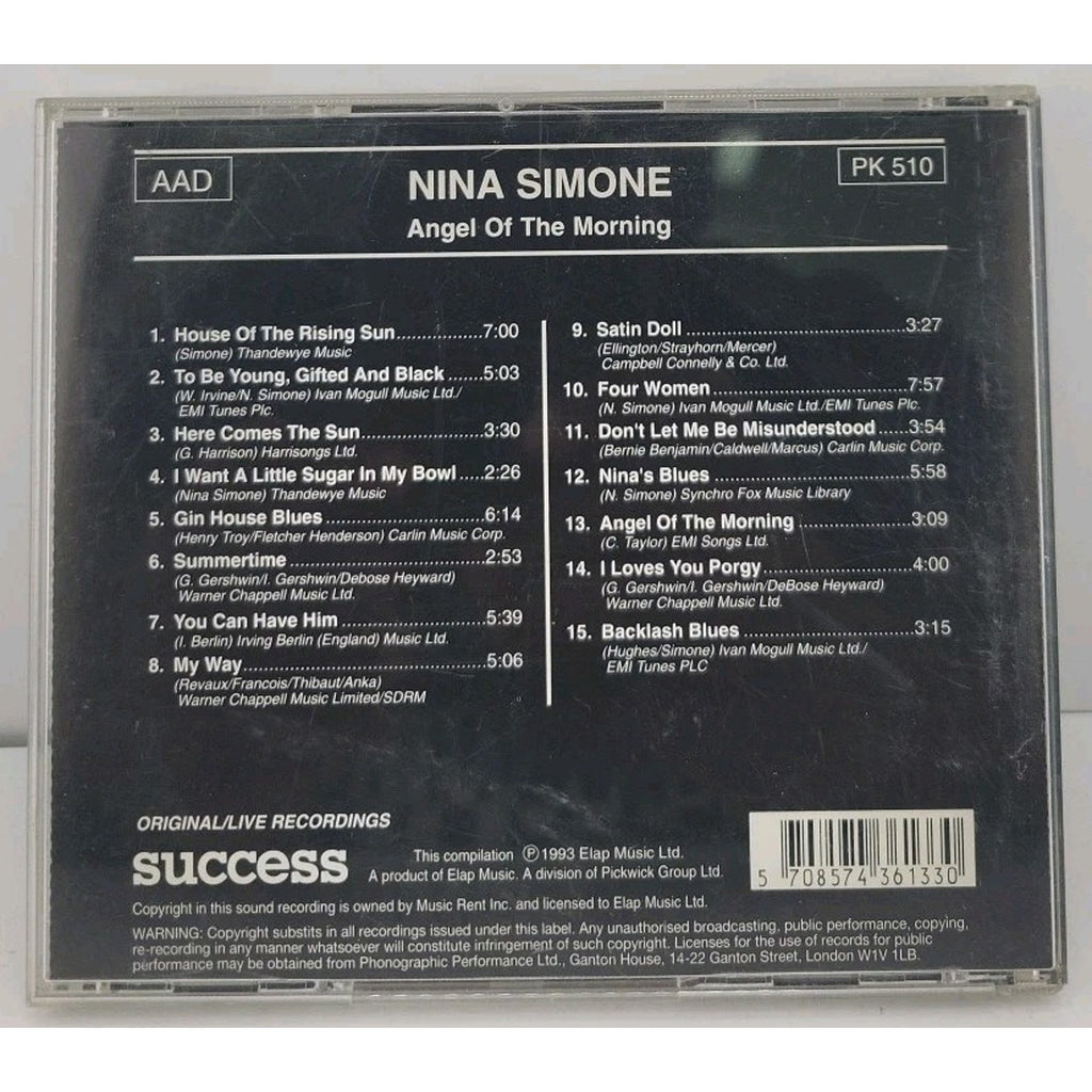 Angel of the Morning by Nina Simone (CD, Apr-1999, Elap Records)