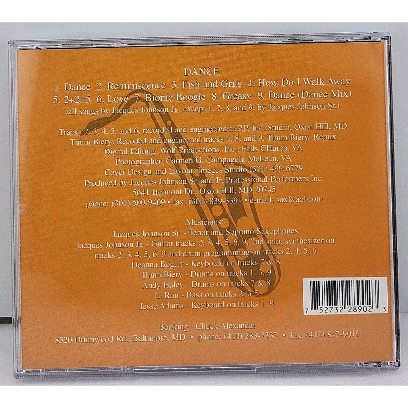 Saxman Dance CD by Jacques Johnson Jr.