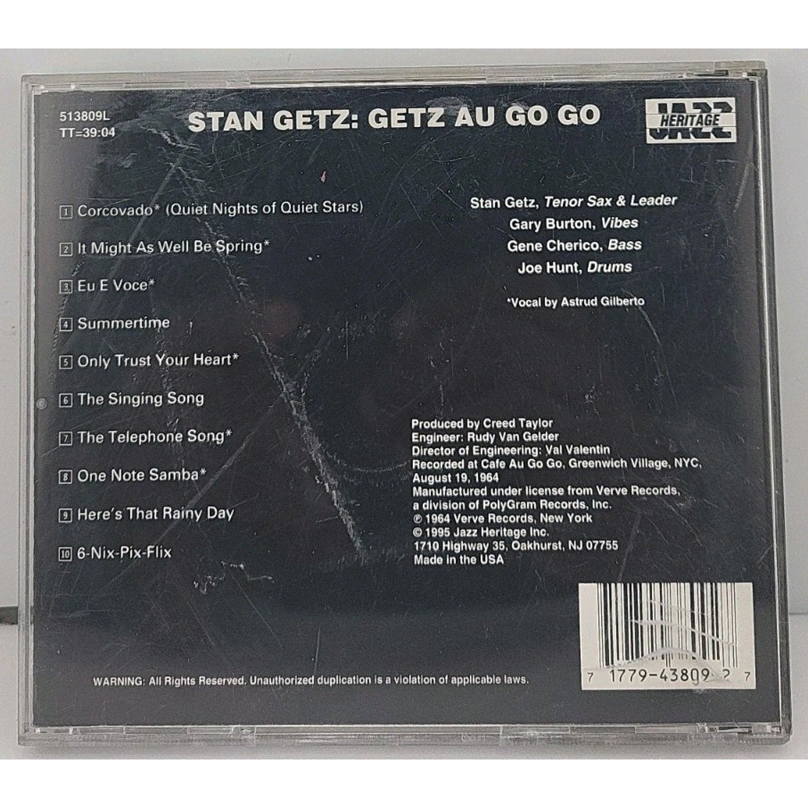 Stan Getz - Getz Au Go Go CD Jazz Heritage