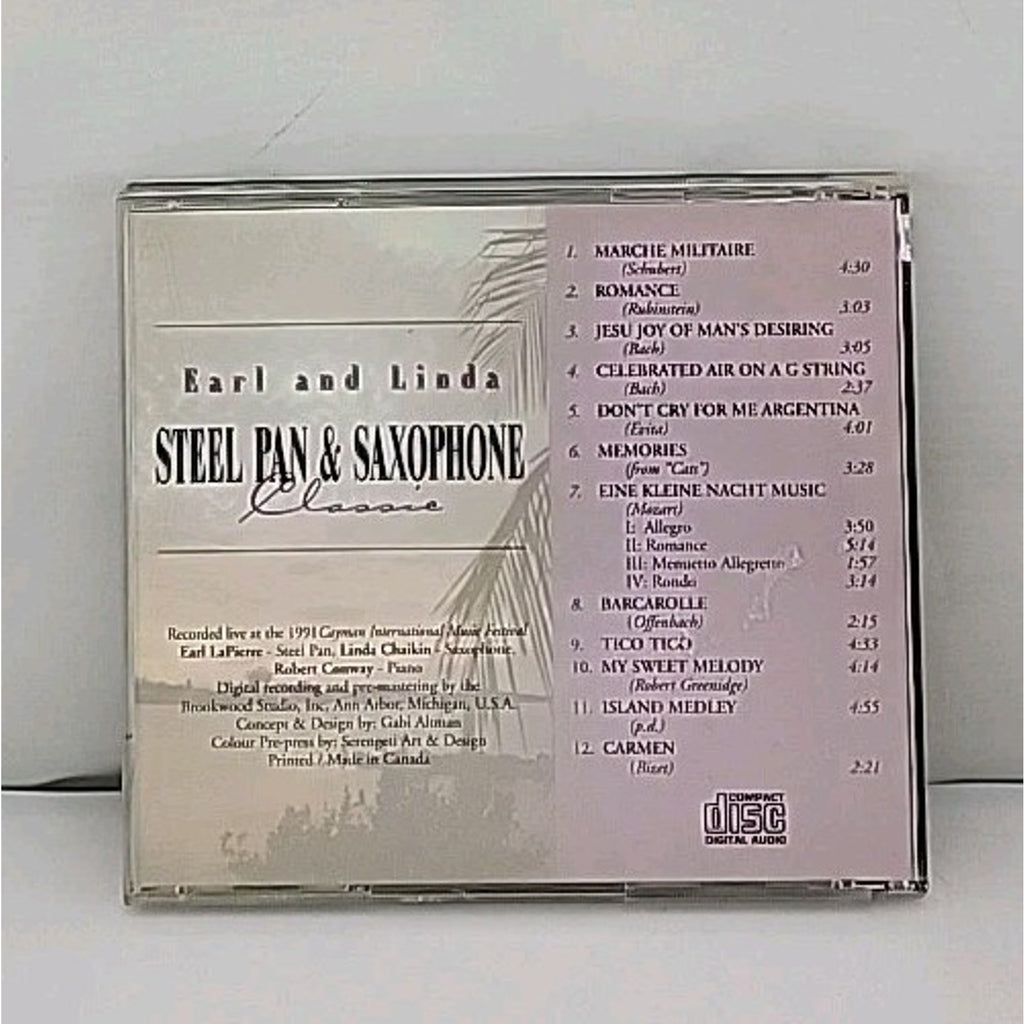 Steel Pan & Saxophone Classic By Earl And Linda CD