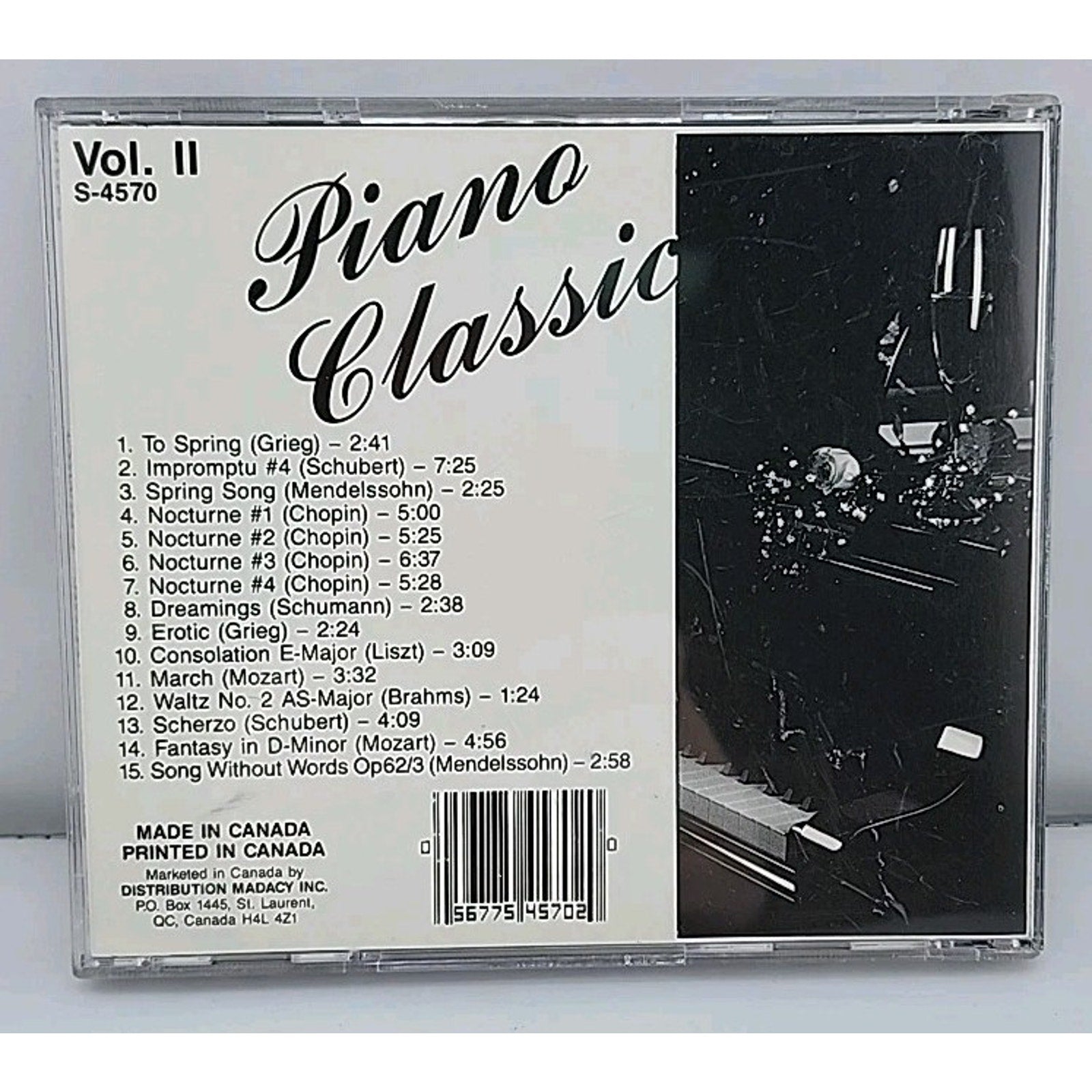 Piano Classics Vol. II CD, Album, Compilation Various Artist Digital Mastering