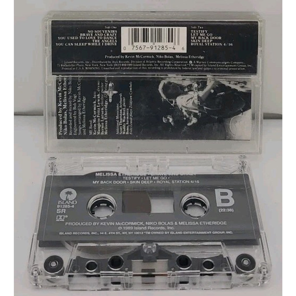 1989 Melissa Etheridge Brave And Crazy Cassette Tape Folk Country Rock