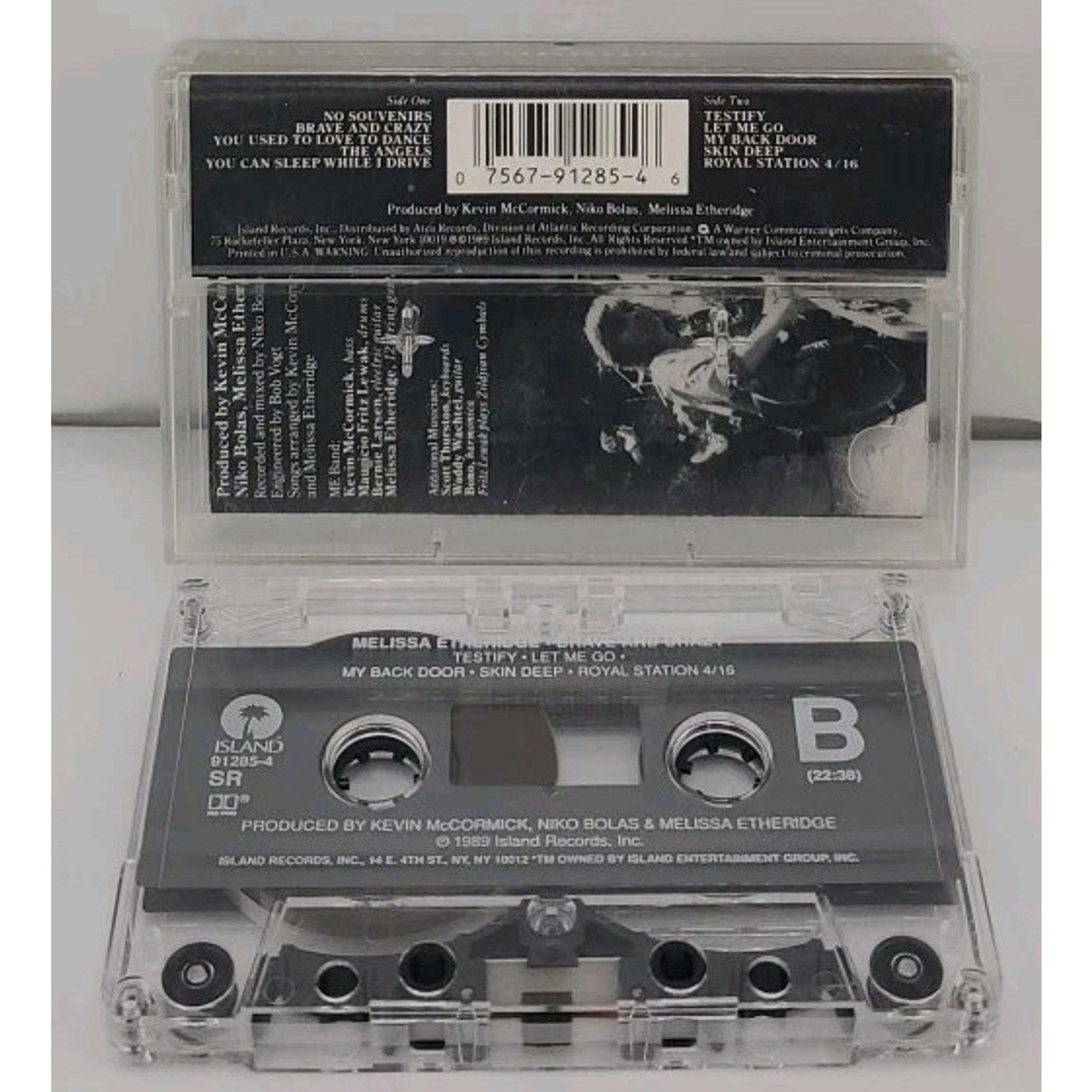 1989 Melissa Etheridge Brave And Crazy Cassette Tape Folk Country Rock