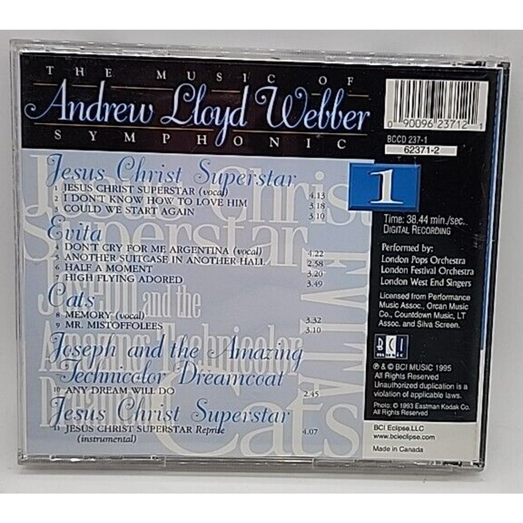 Vol. 1-Andrew Lloyd Webber by London Pops Orchestra (CD, 2002)