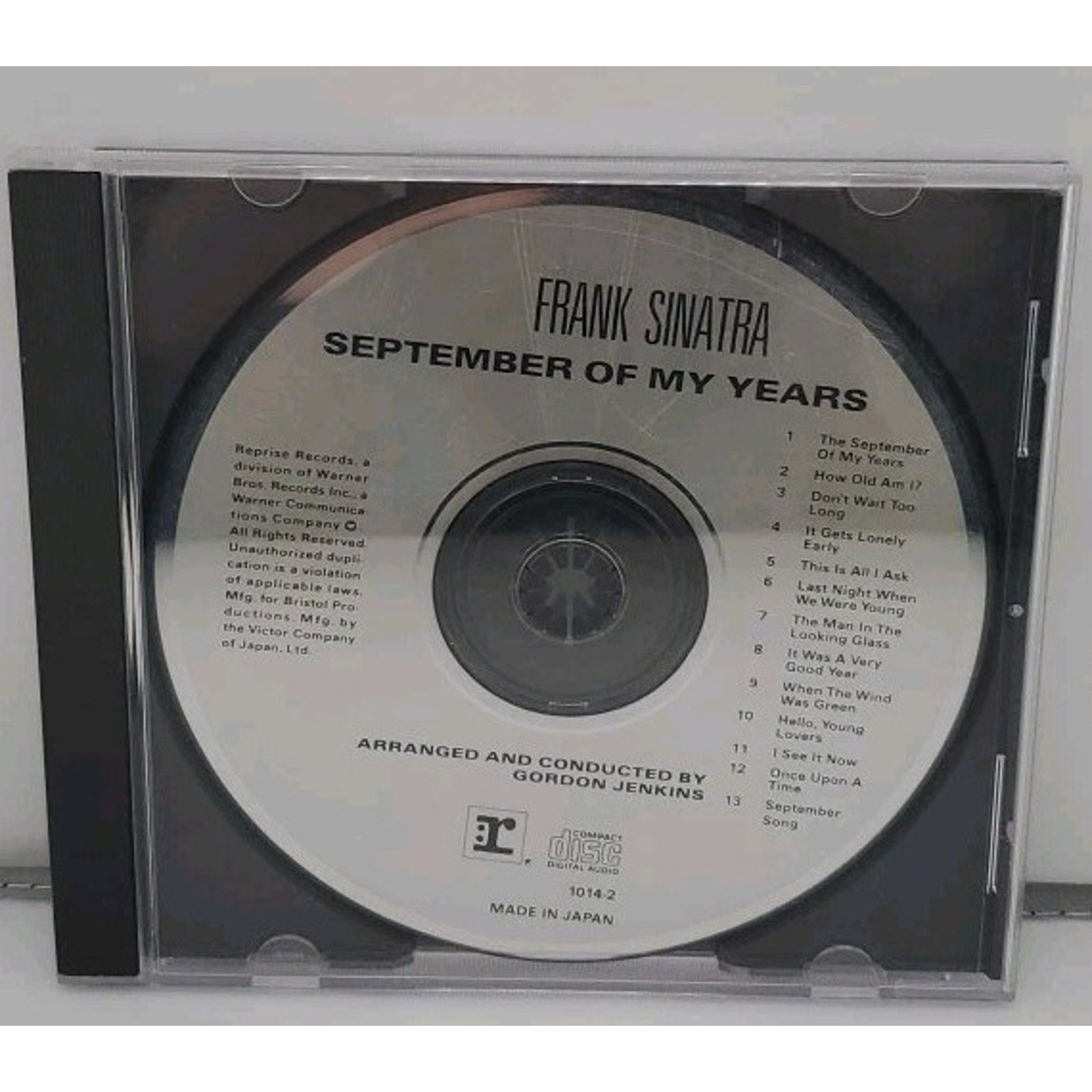 September of My Years by Frank Sinatra (CD, Oct-1986, Reprise)