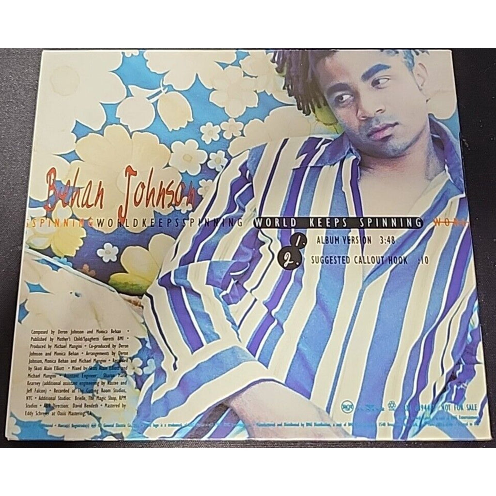 Behan Johnson World Keeps Spinning PROMO Radio DJ CD Single 1998 USA
