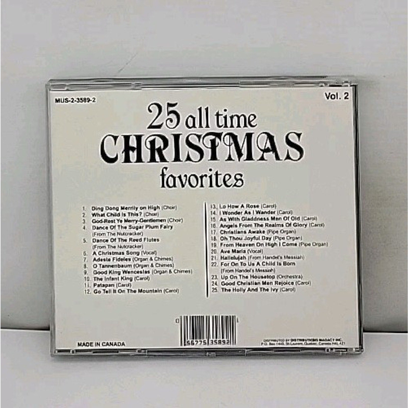 25 All Time Christmas Favorites Vol. 2 (MUS-2-3589-2) / CD