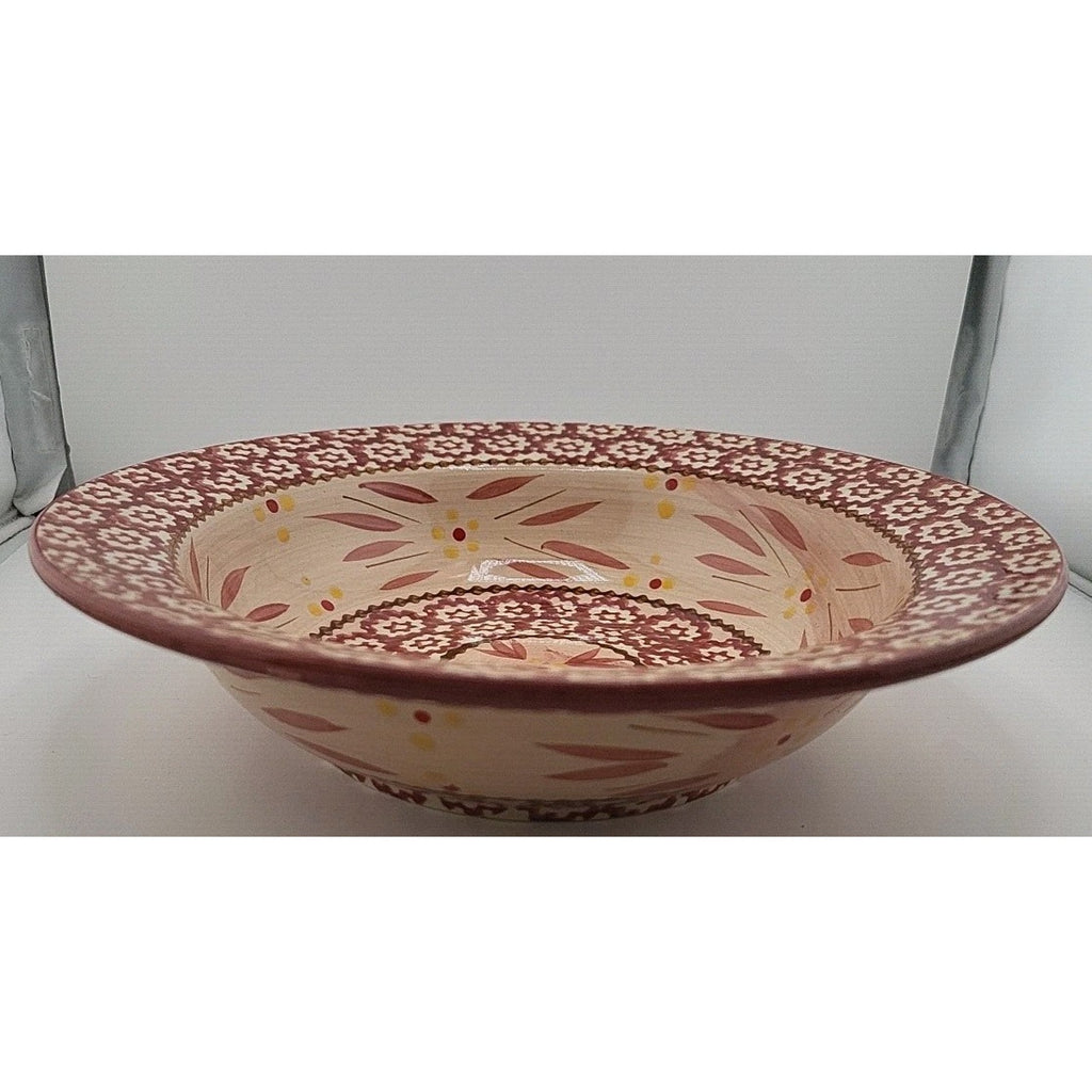 Temptations Old World Red Rim Soup Bowls (3)