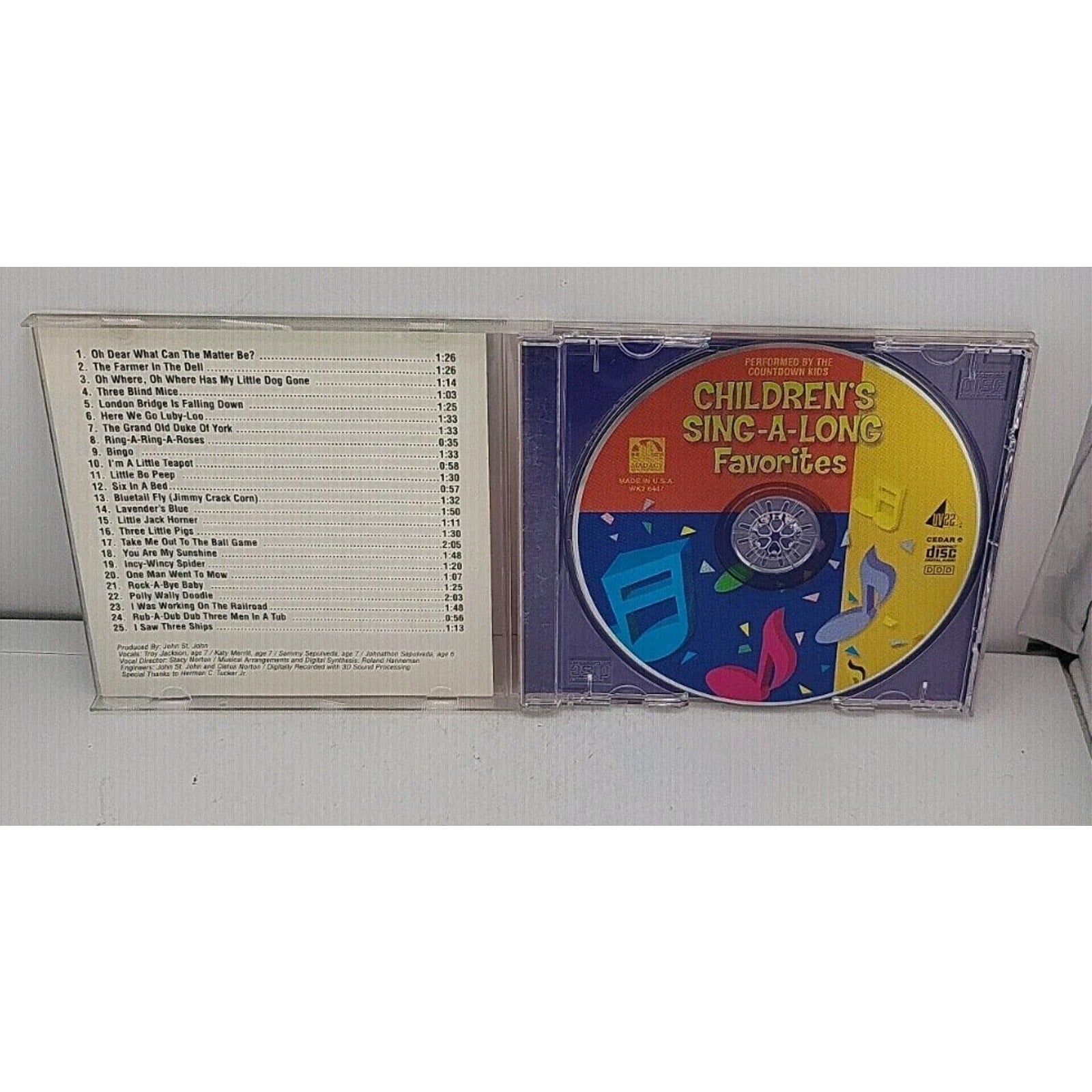 Children's Sing-Along Favorites, by The Countdown Kids (CD, 1999, Madacy)