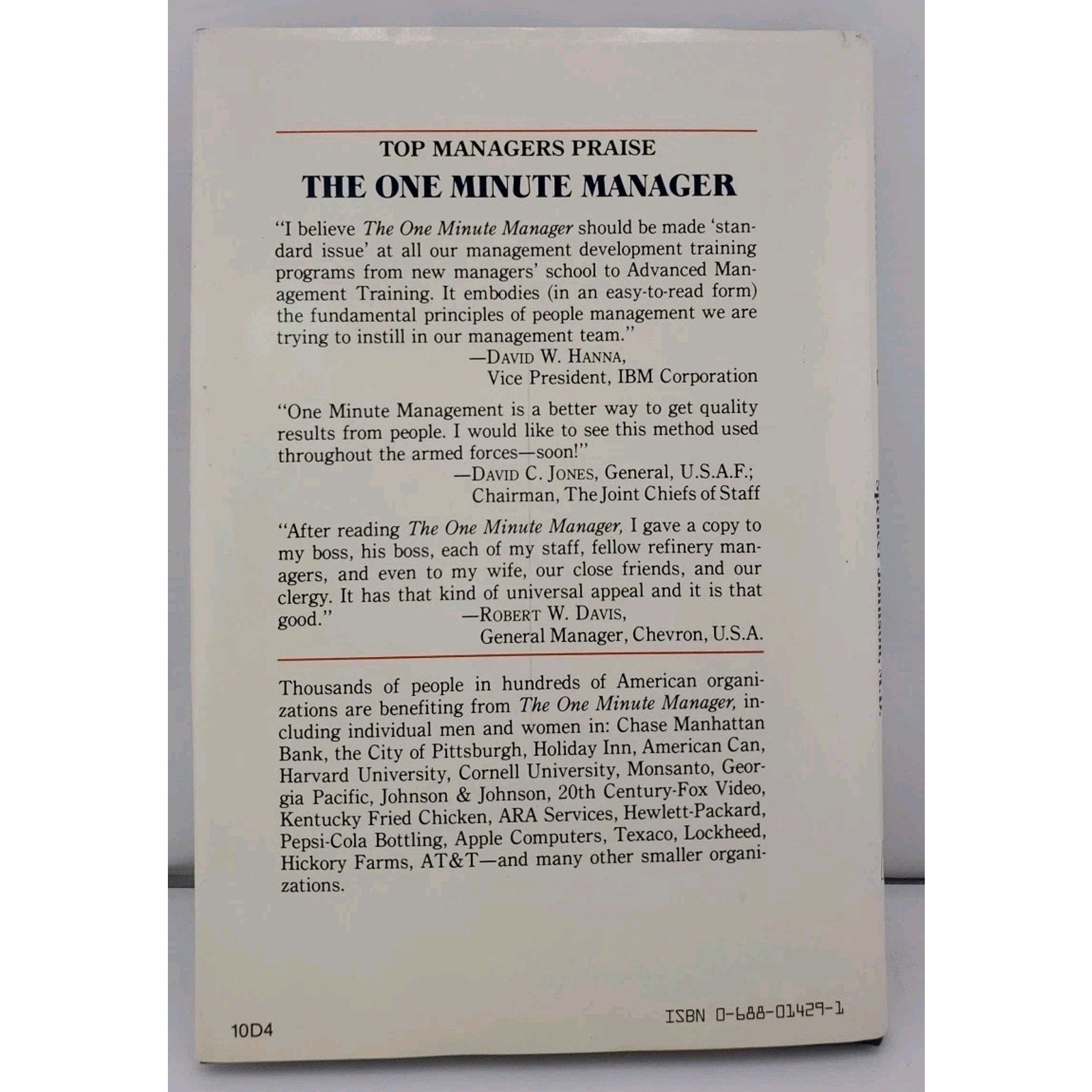 One Minute Manager Set by Spencer Johnson and Kenneth Blanchard (1984, Trade...