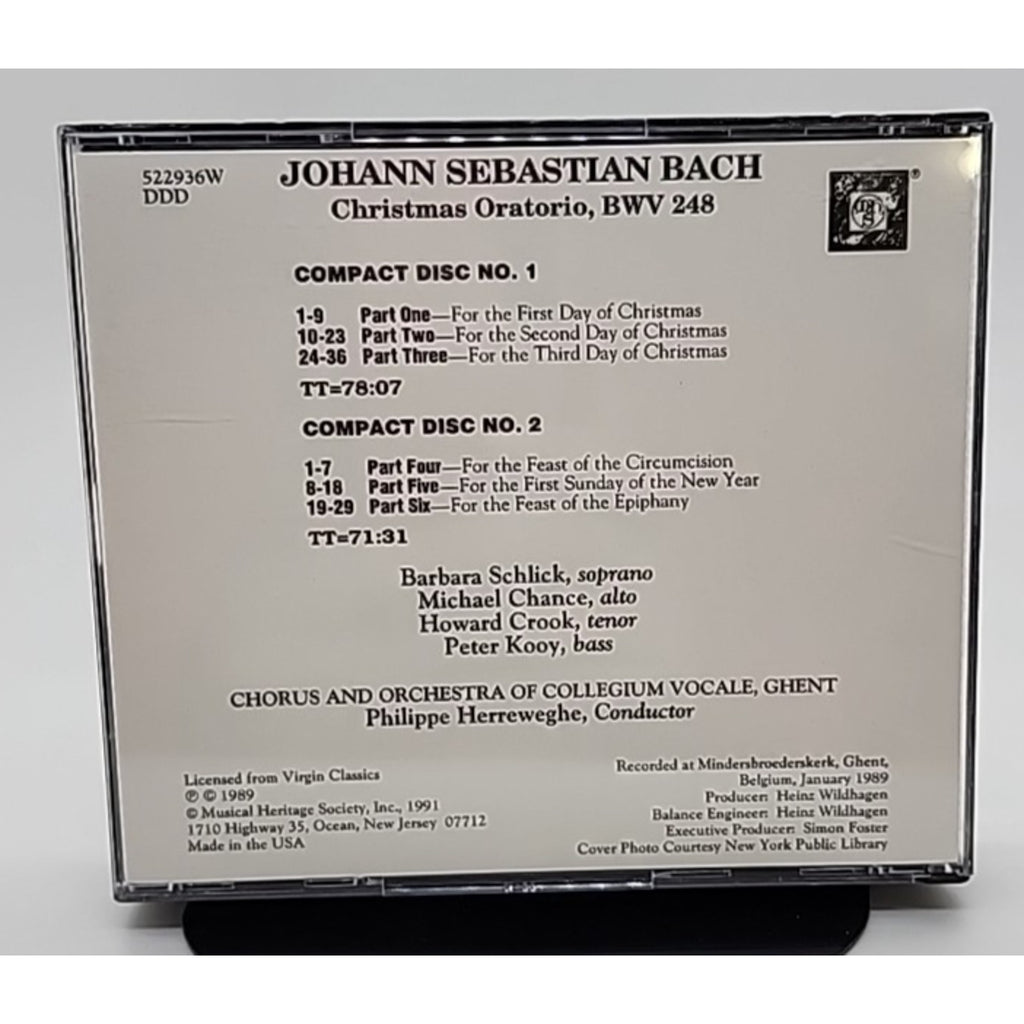J.S. Bach: Christmas Oratorio, BWV 248 (2 CDs, 1989, Musical Heritage Society)