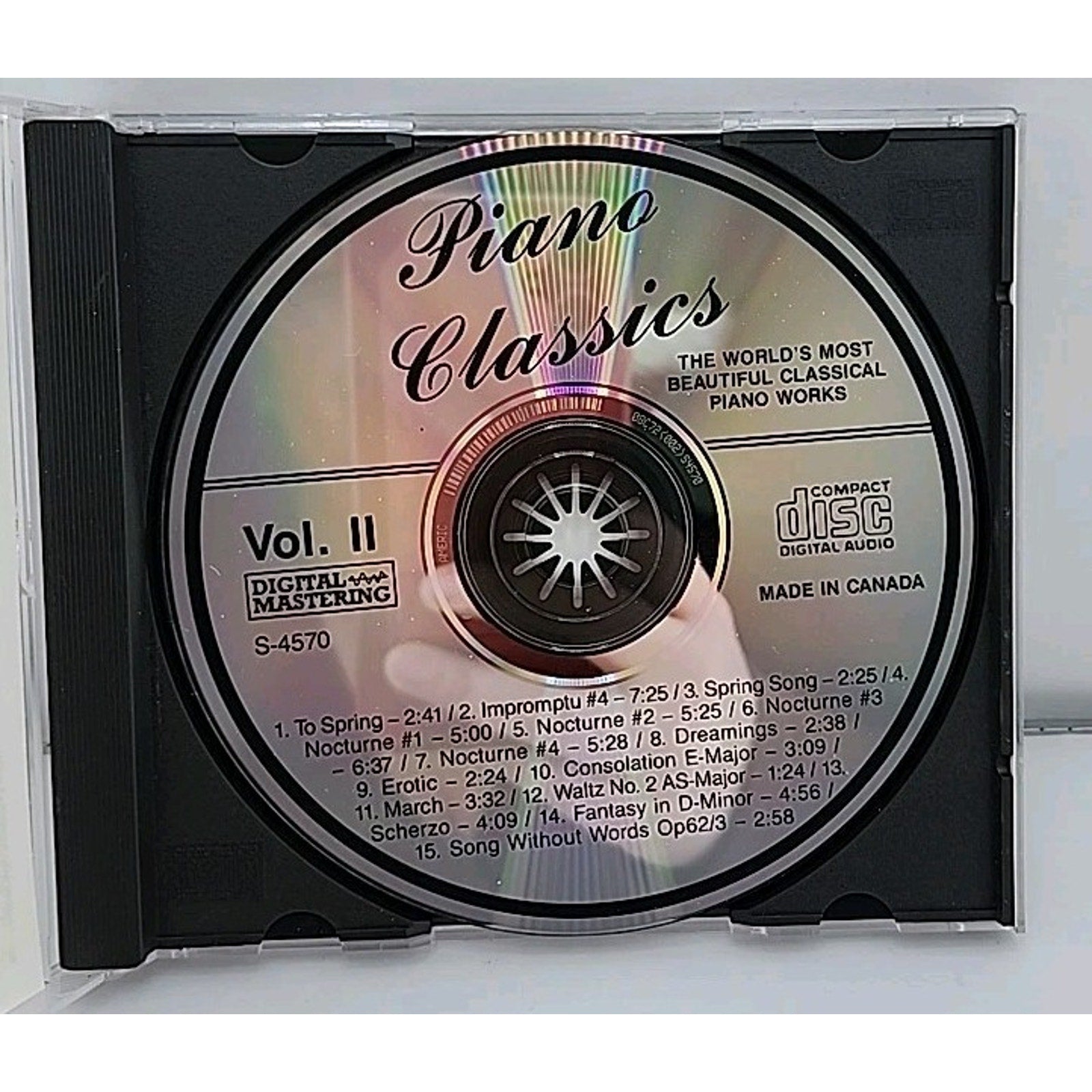 Piano Classics Vol. II CD, Album, Compilation Various Artist Digital Mastering