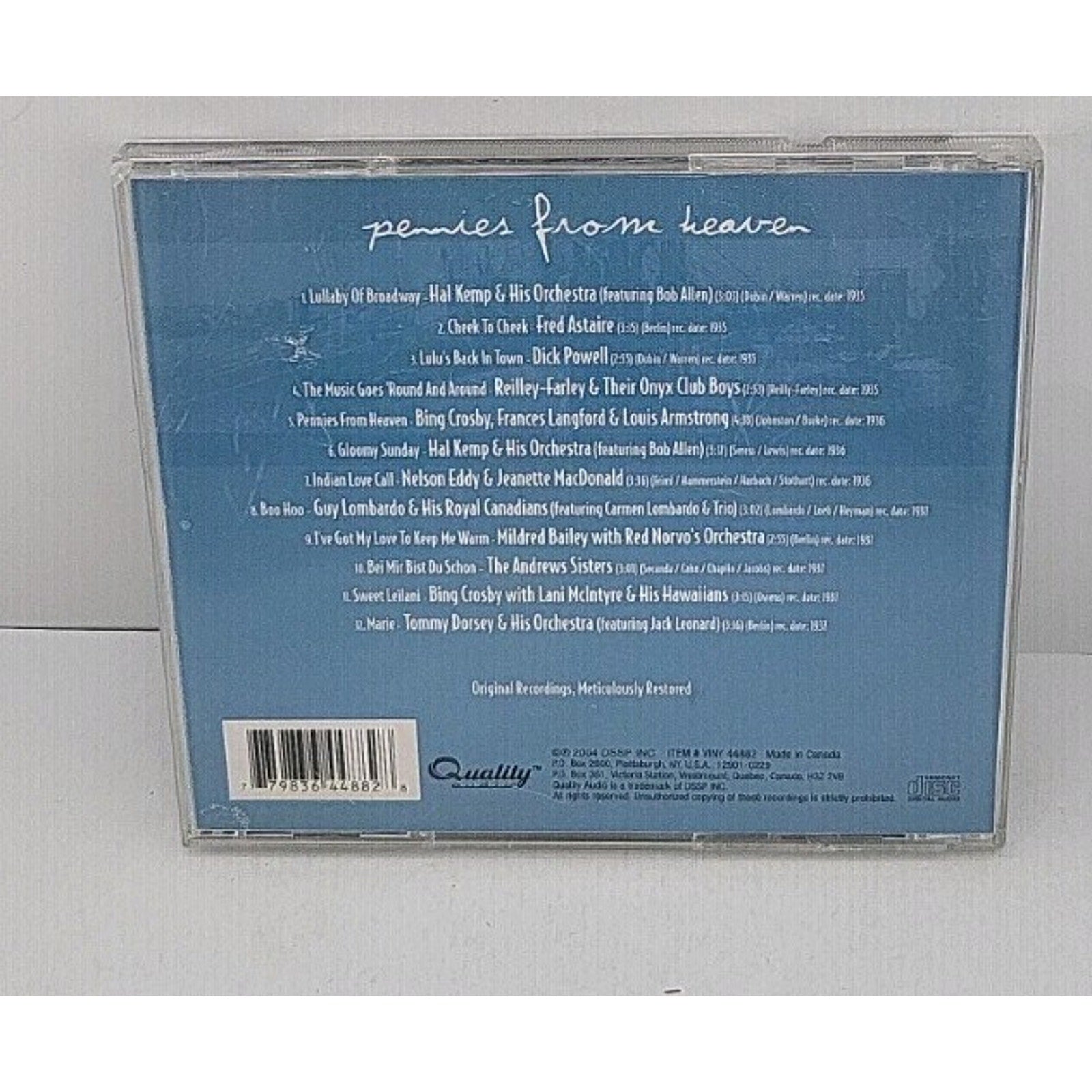 Pennies From Heaven 1930s Music CD Compilation