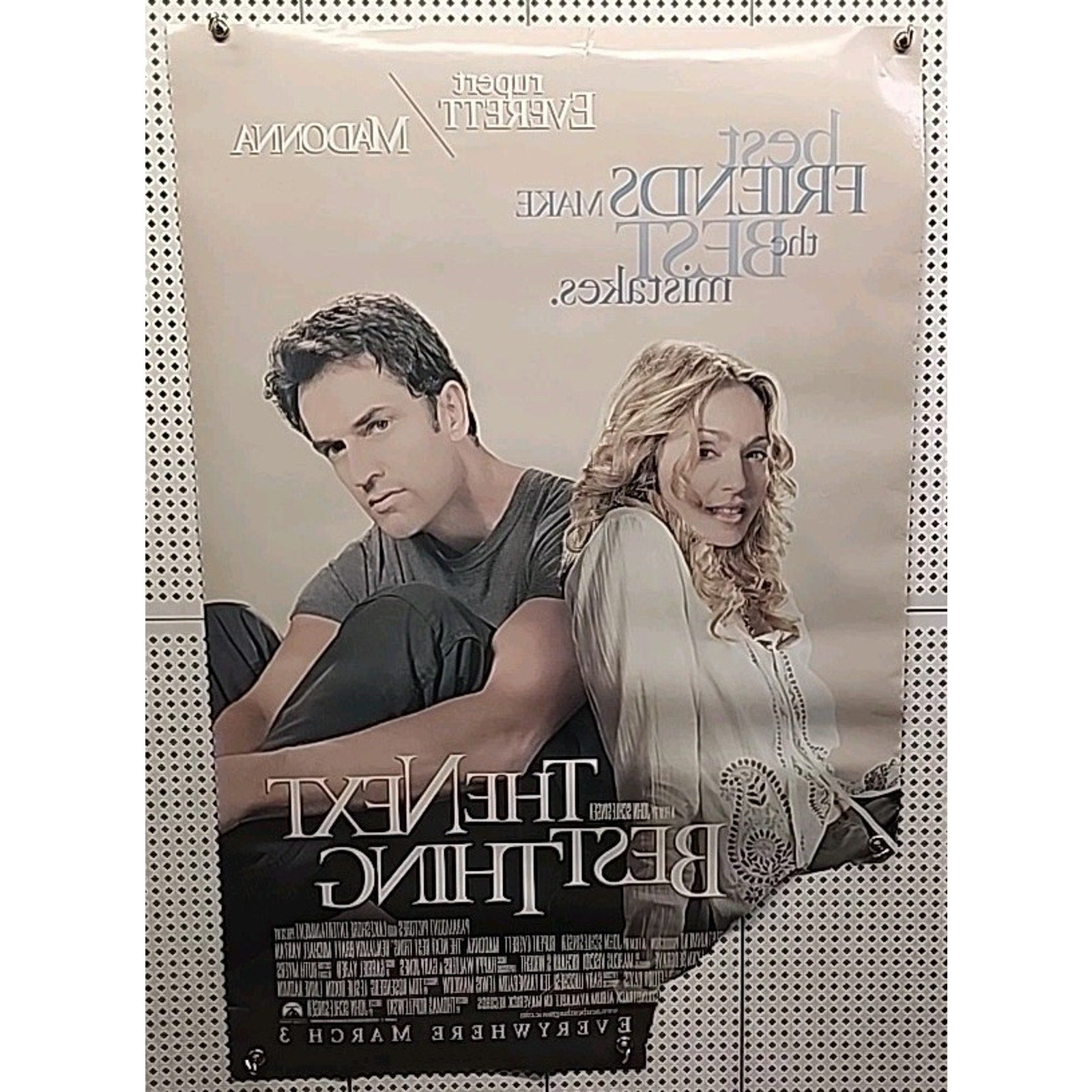 The Next Best Thing Original Movie Poster 27”x40” Madonna Rupert Everett