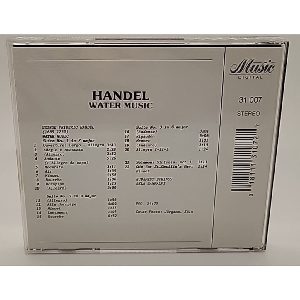 Handel Water Music - Suites 1-3 Budapest Strings (CD)