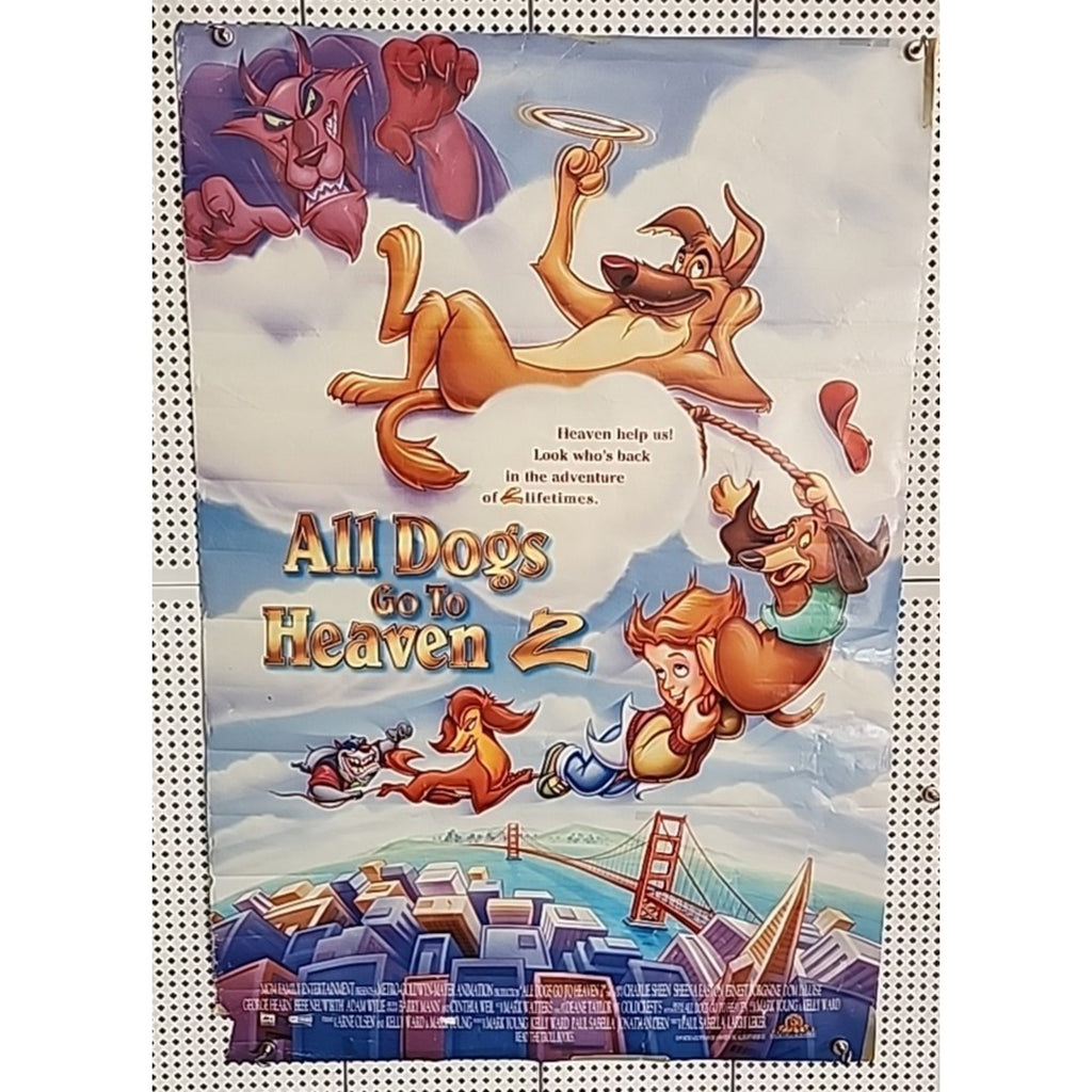 All Dogs Go To Heaven 2 Original 27x40 D/S Movie Poster 1995