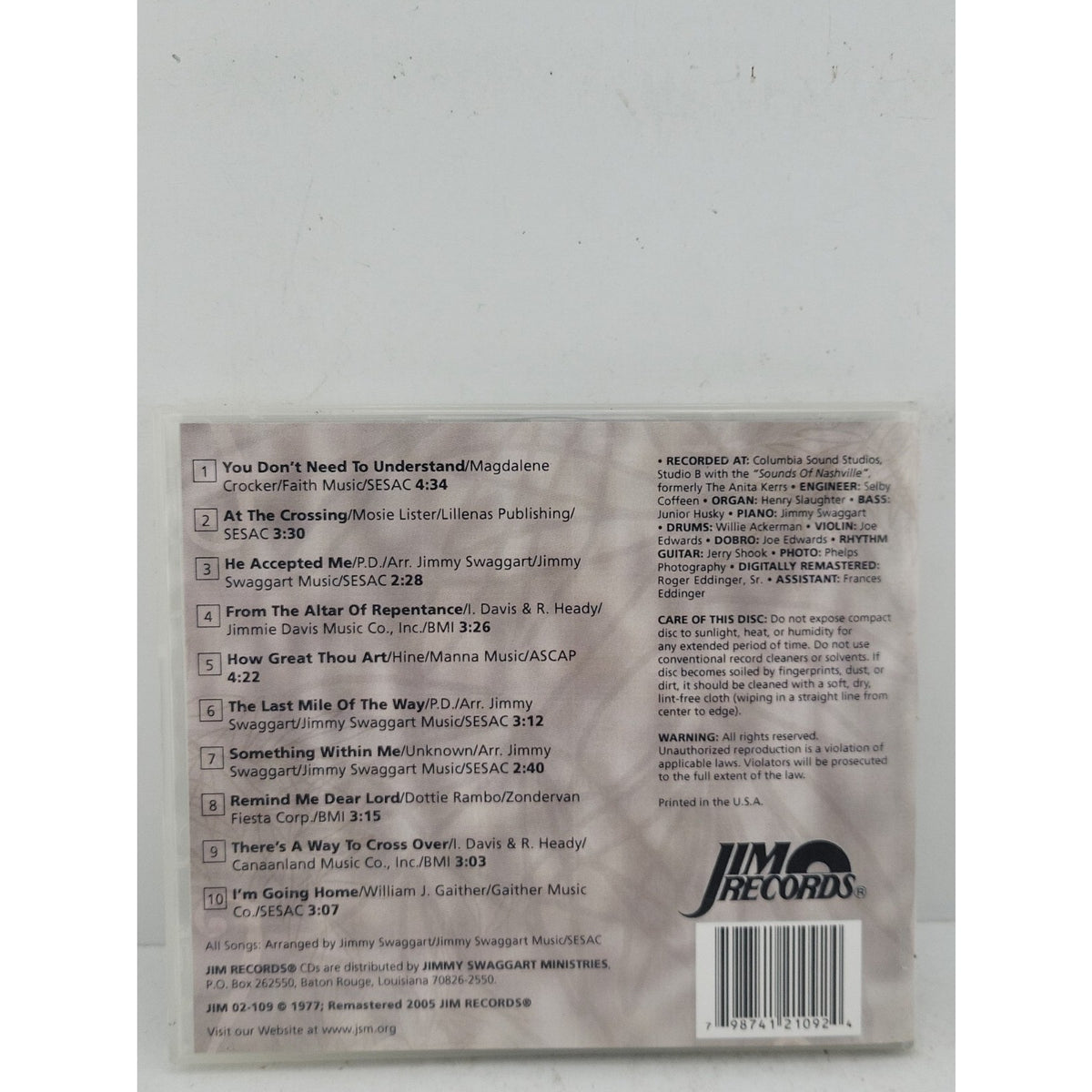 You Don't Need to Understand by Jimmy Swaggart CD 1977 Jim Records