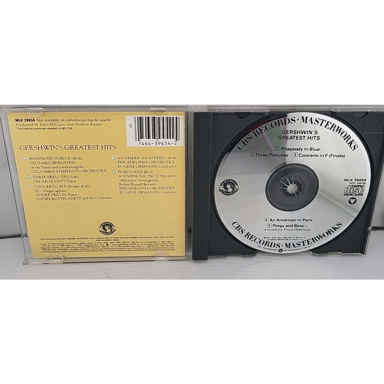 Greatest Hits - Gershwin (CD, Music)